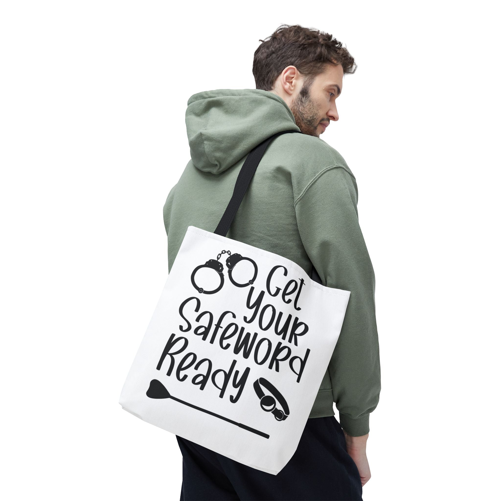 Get Your Safeword Ready Tote Bag - Fun & Playful Carryall for Kinky Adventures, Ideal for Couples & BDSM Enthusiasts