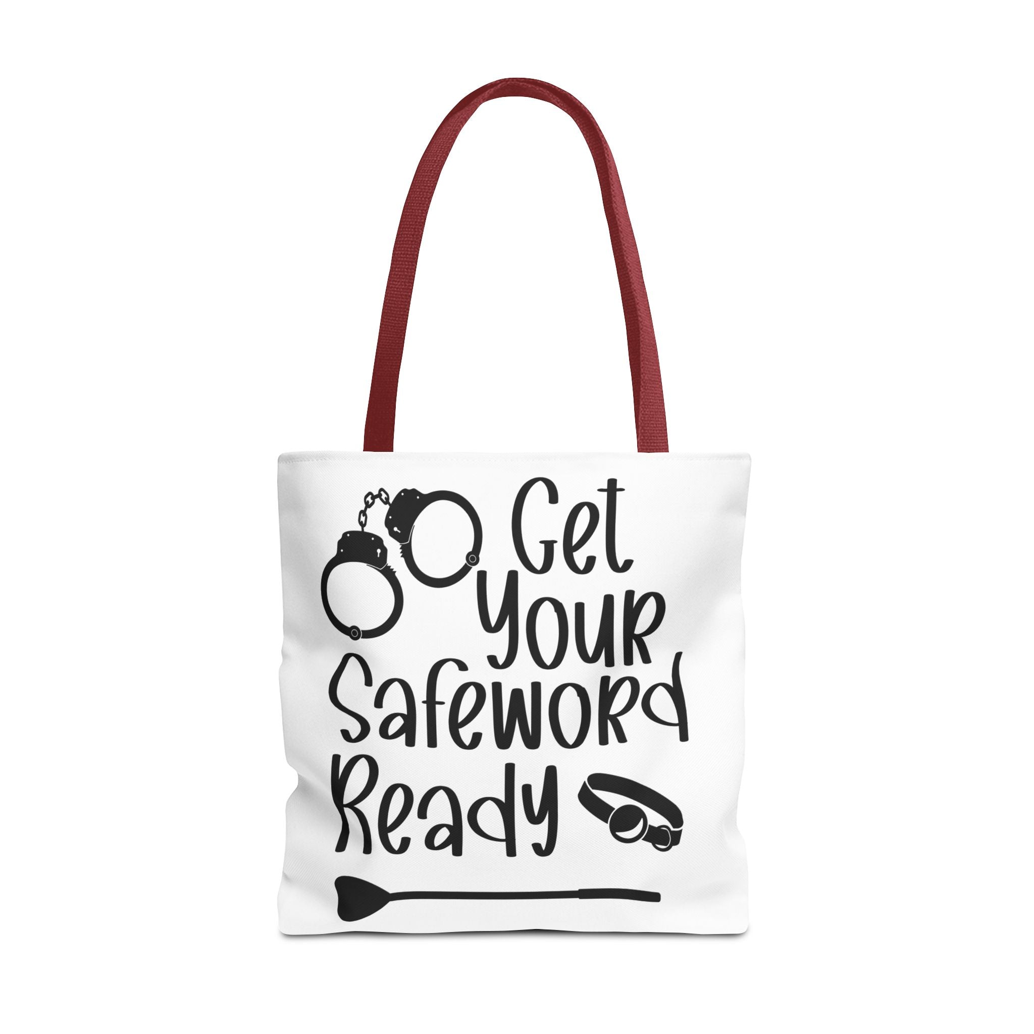Get Your Safeword Ready Tote Bag - Fun & Playful Carryall for Kinky Adventures, Ideal for Couples & BDSM Enthusiasts