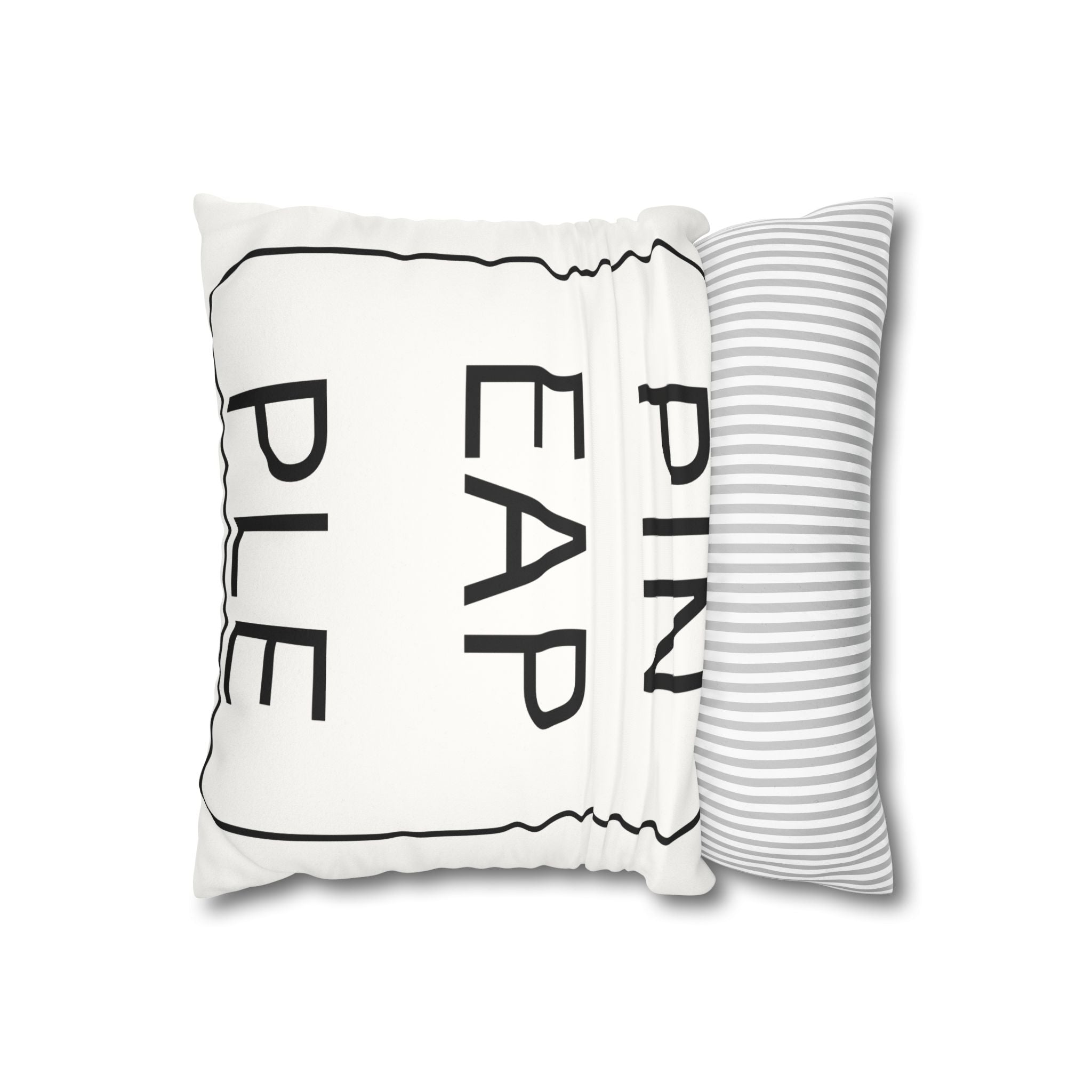 Pillowcase - Upside Down Pineapple Faux Suede Square