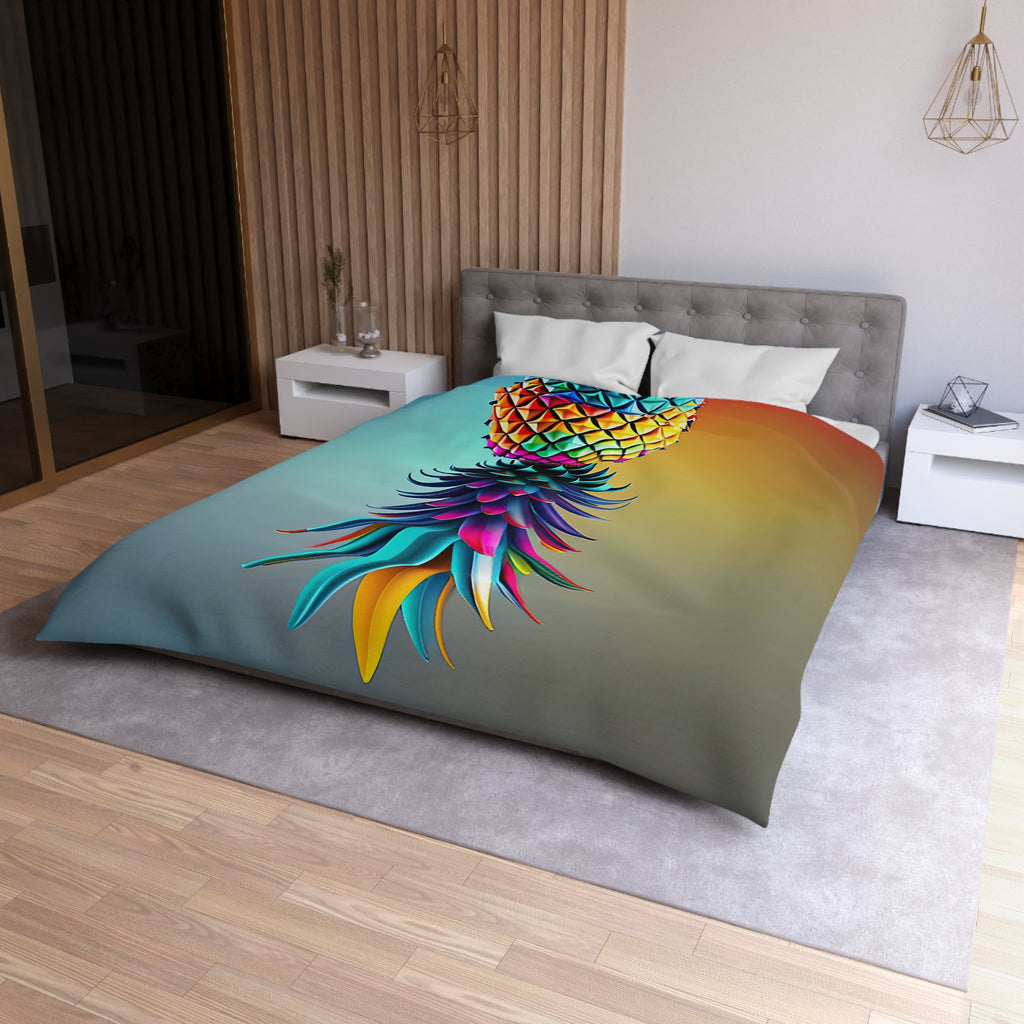 Vibrant Pineapple Microfiber Duvet Cover – Tropical Home Decor