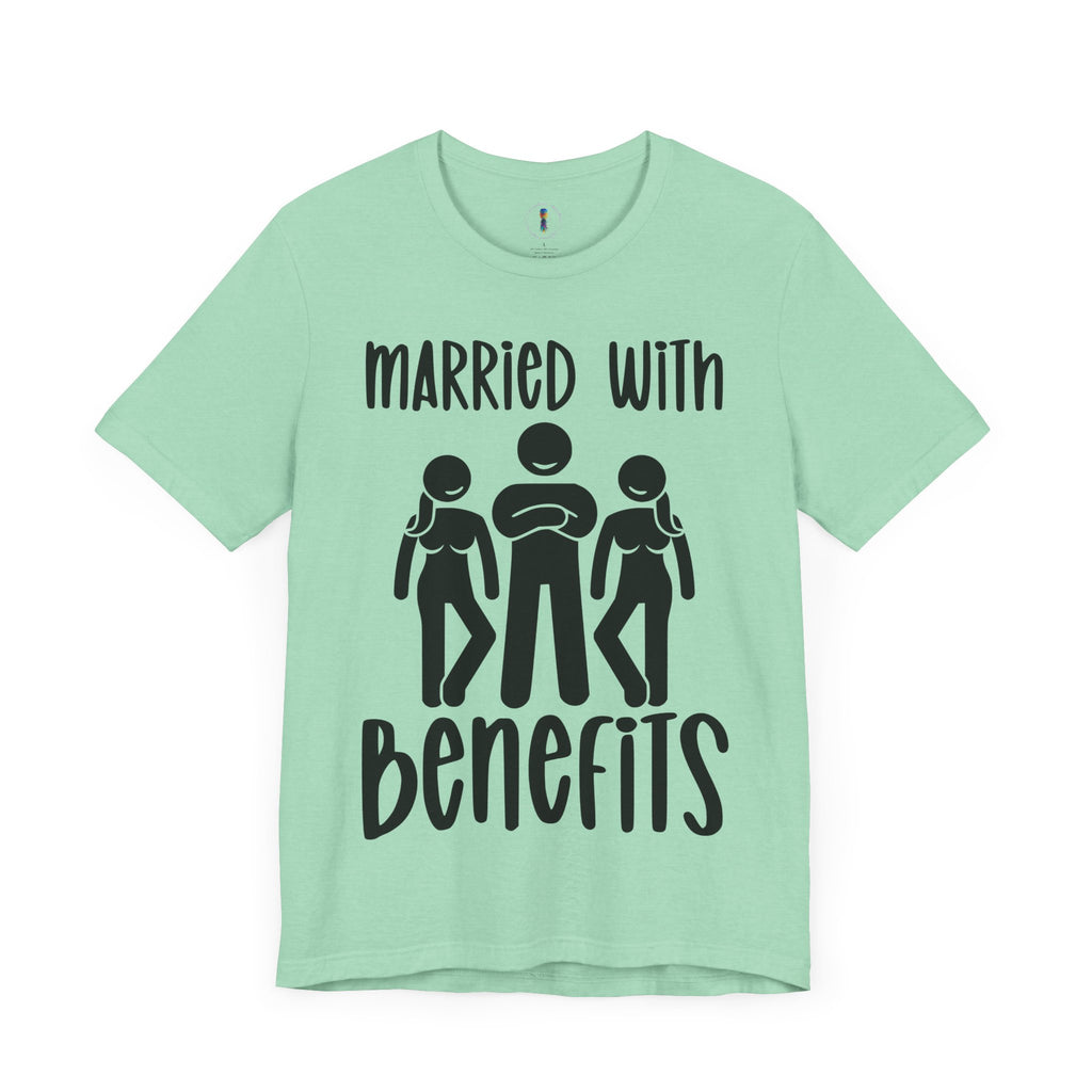 Casual Unisex Tee - "Married With Benefits" Fun Graphic Shirt