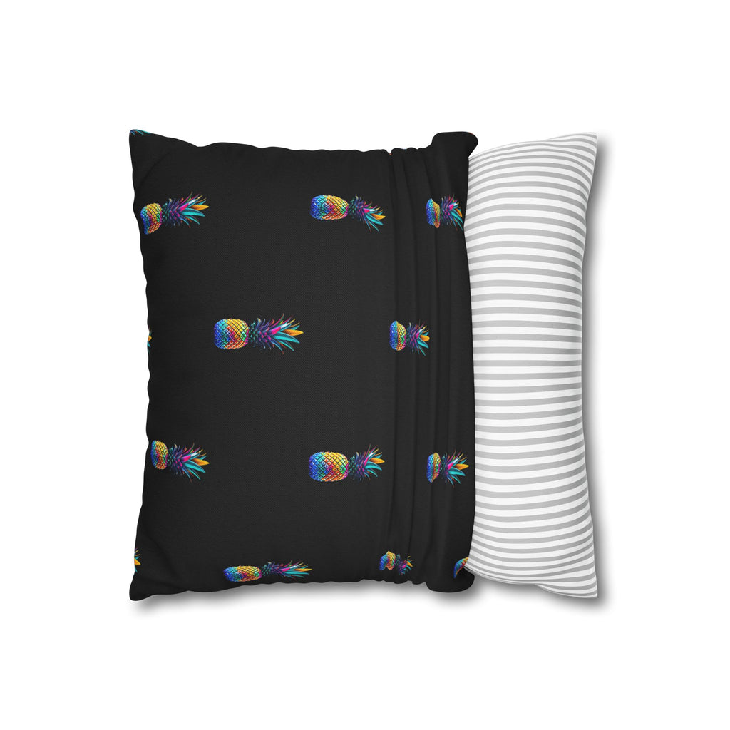 Spun Polyester Square Colorful Pineapple Pillowcase