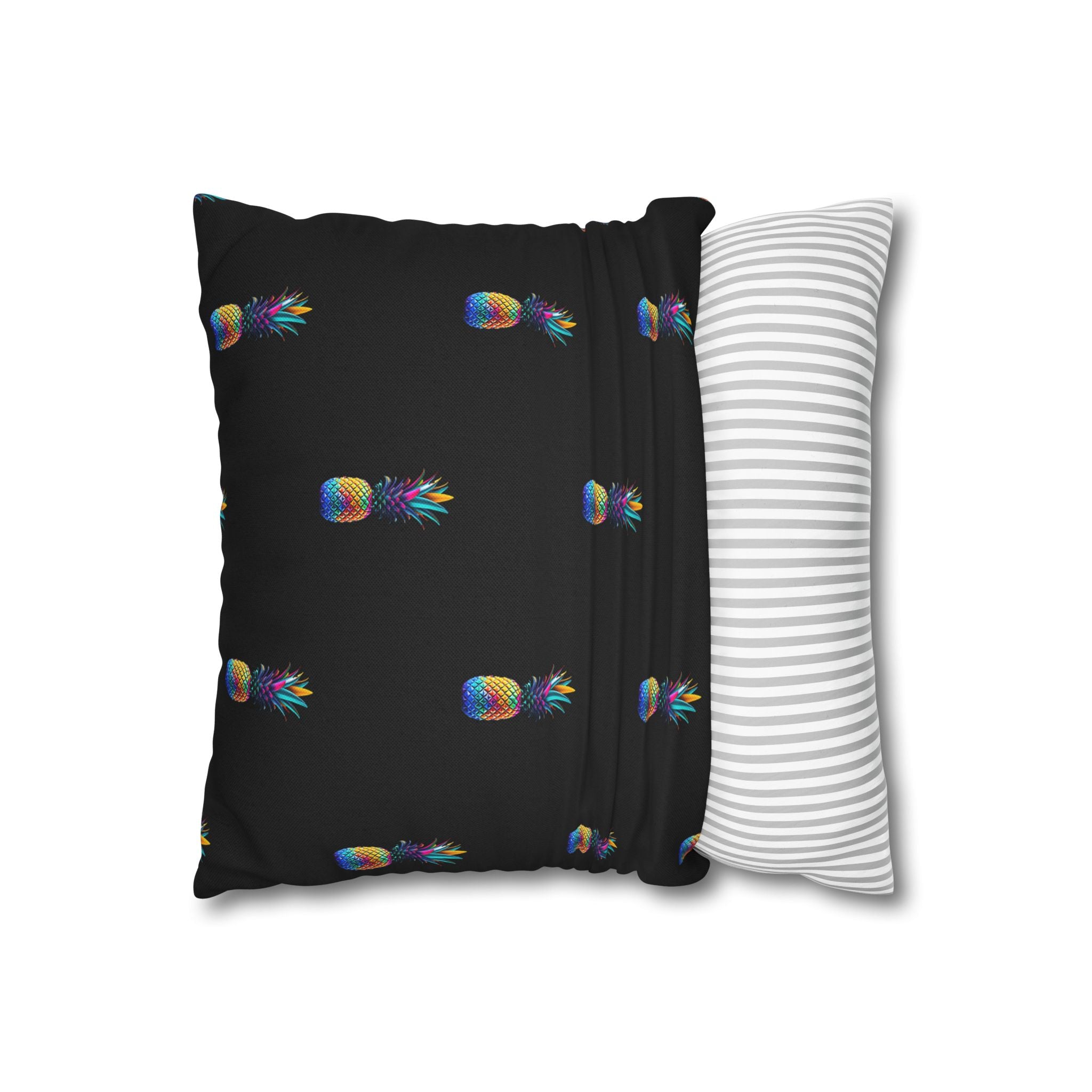Spun Polyester Square Colorful Pineapple Pillowcase