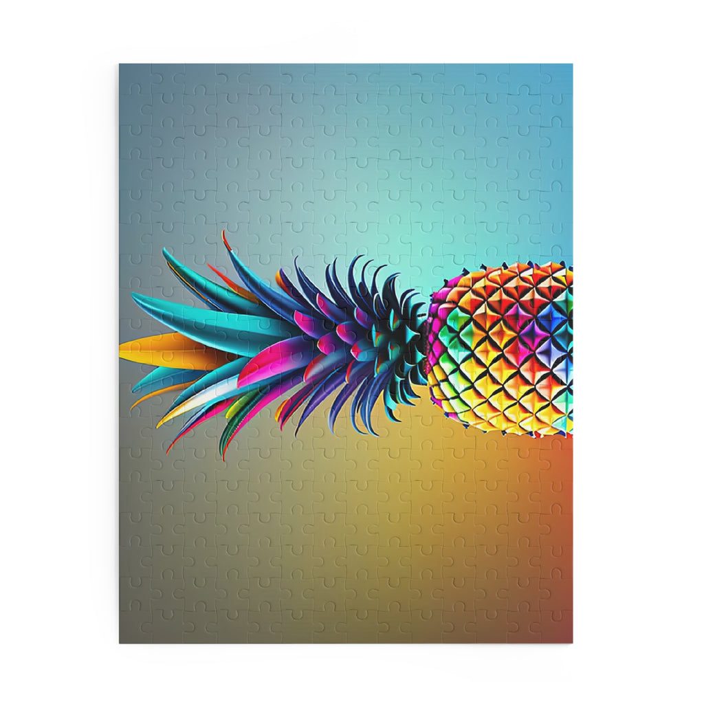 Vibrant Pineapple Puzzle - 120, 252, 500-Piece Colorful Tropical Jigsaw