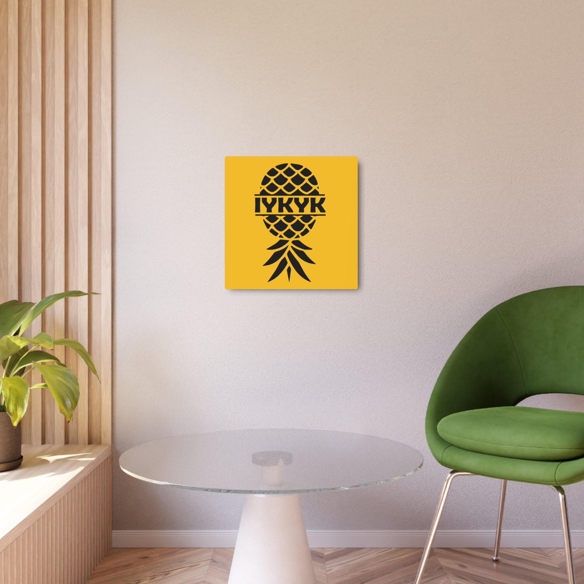 Funny IYKYK Pineapple Metal Art Sign for Home Decor