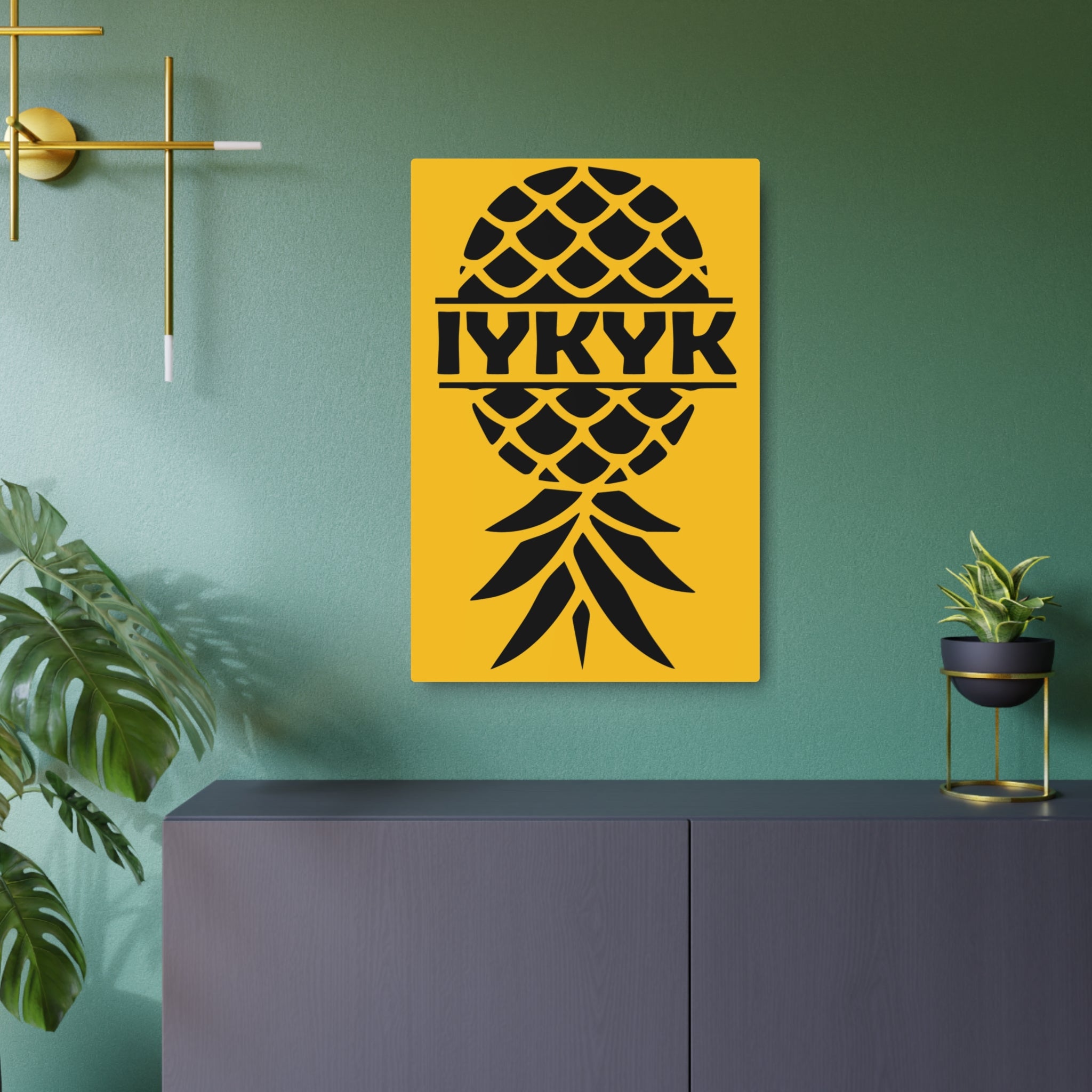 Funny IYKYK Pineapple Metal Art Sign for Home Decor