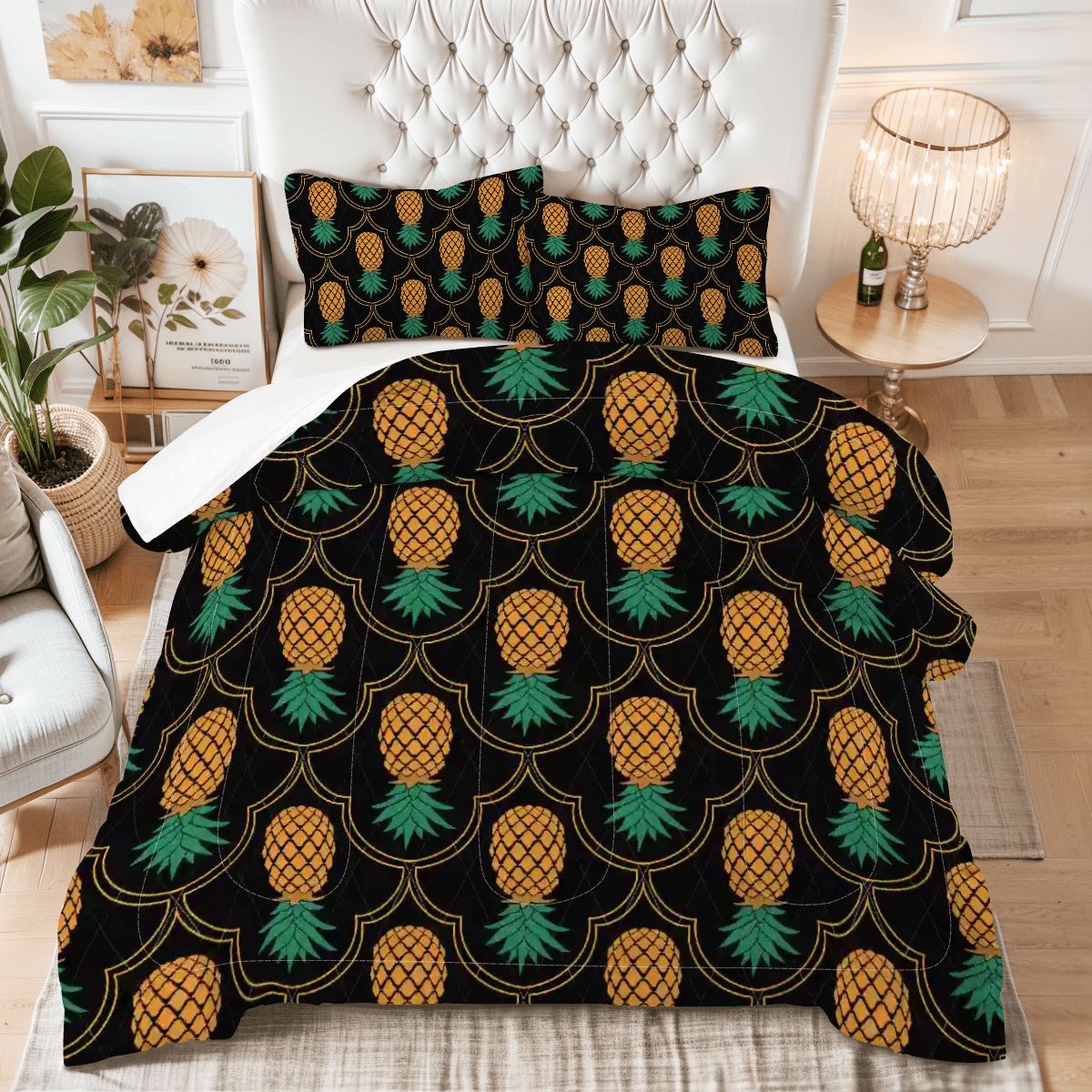 Upside-Down Pineapple King Comforter Set