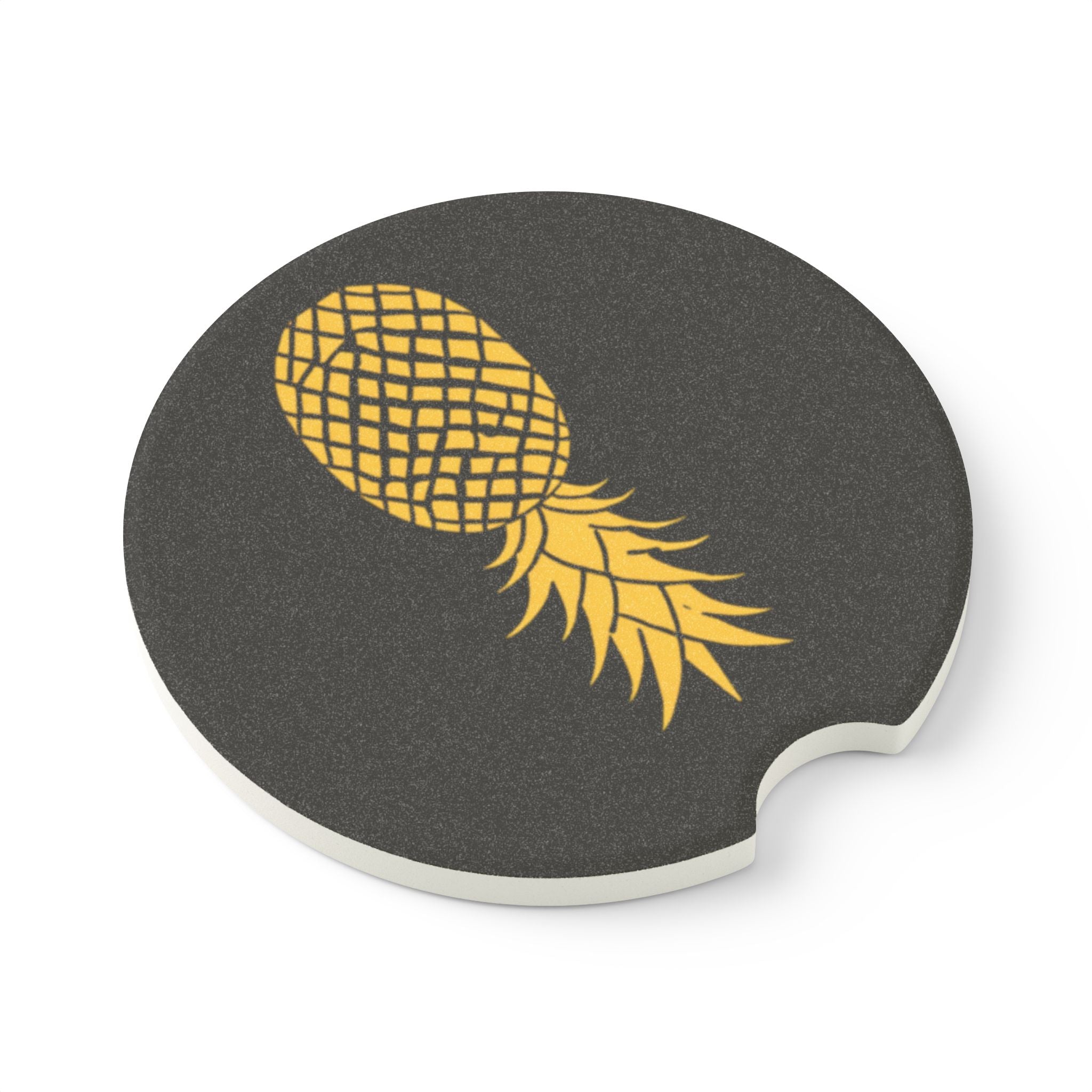 Pineapple Soapstone Car Coaster - Fun Automotive Accessory