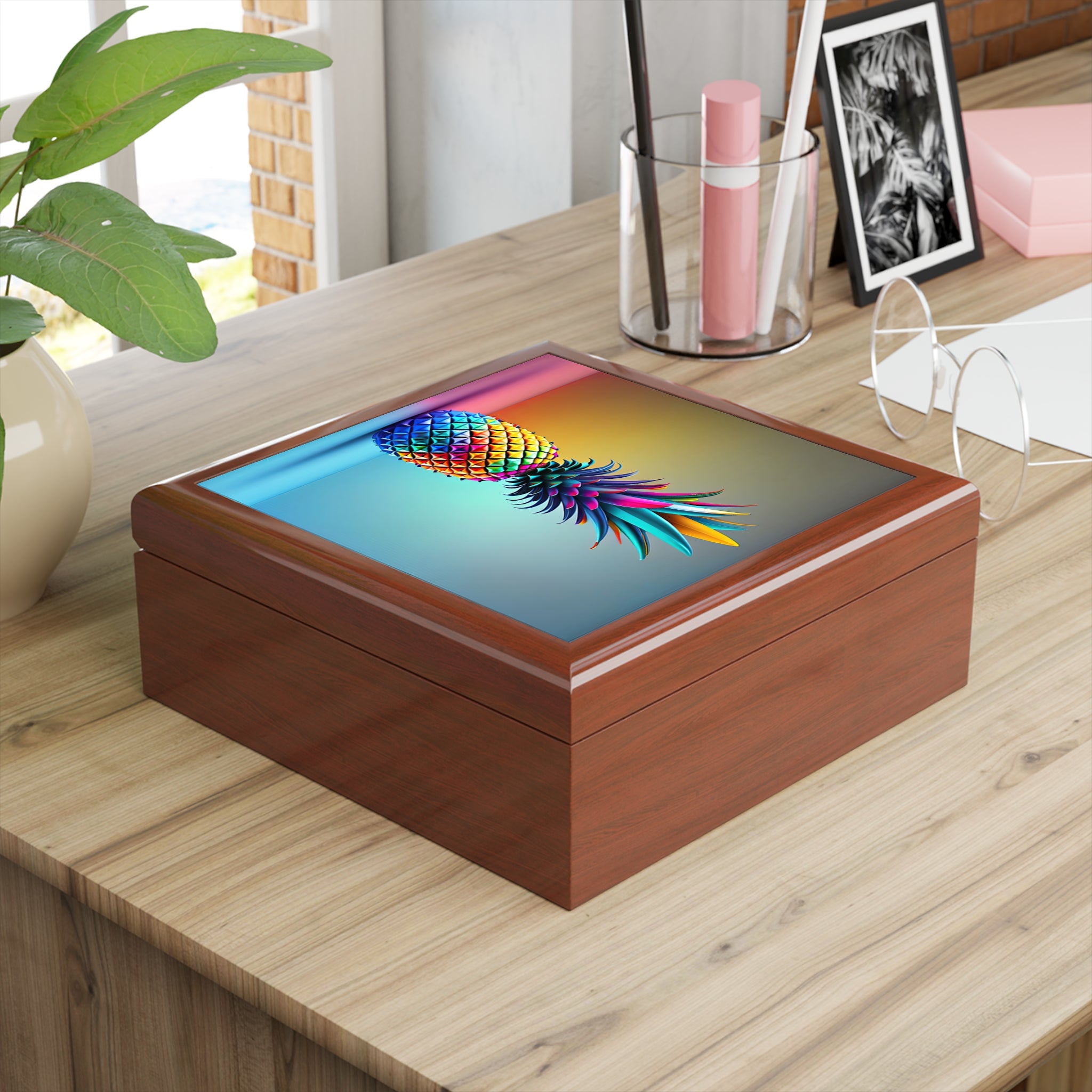 Colorful Pineapple Jewelry Box