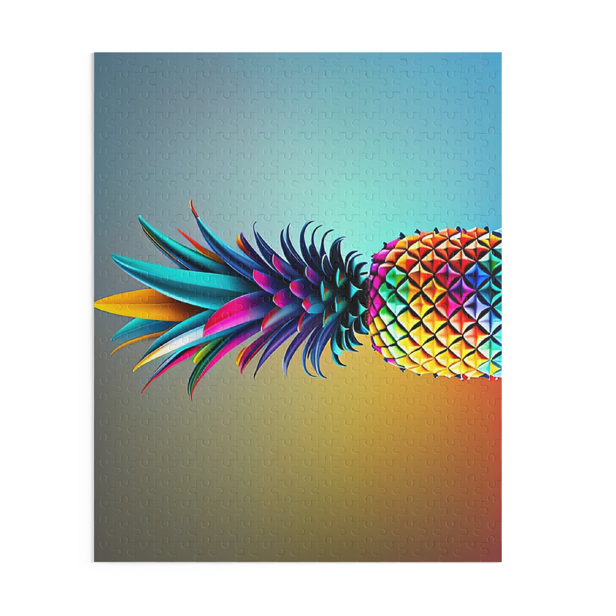 Vibrant Pineapple Puzzle - 120, 252, 500-Piece Colorful Tropical Jigsaw