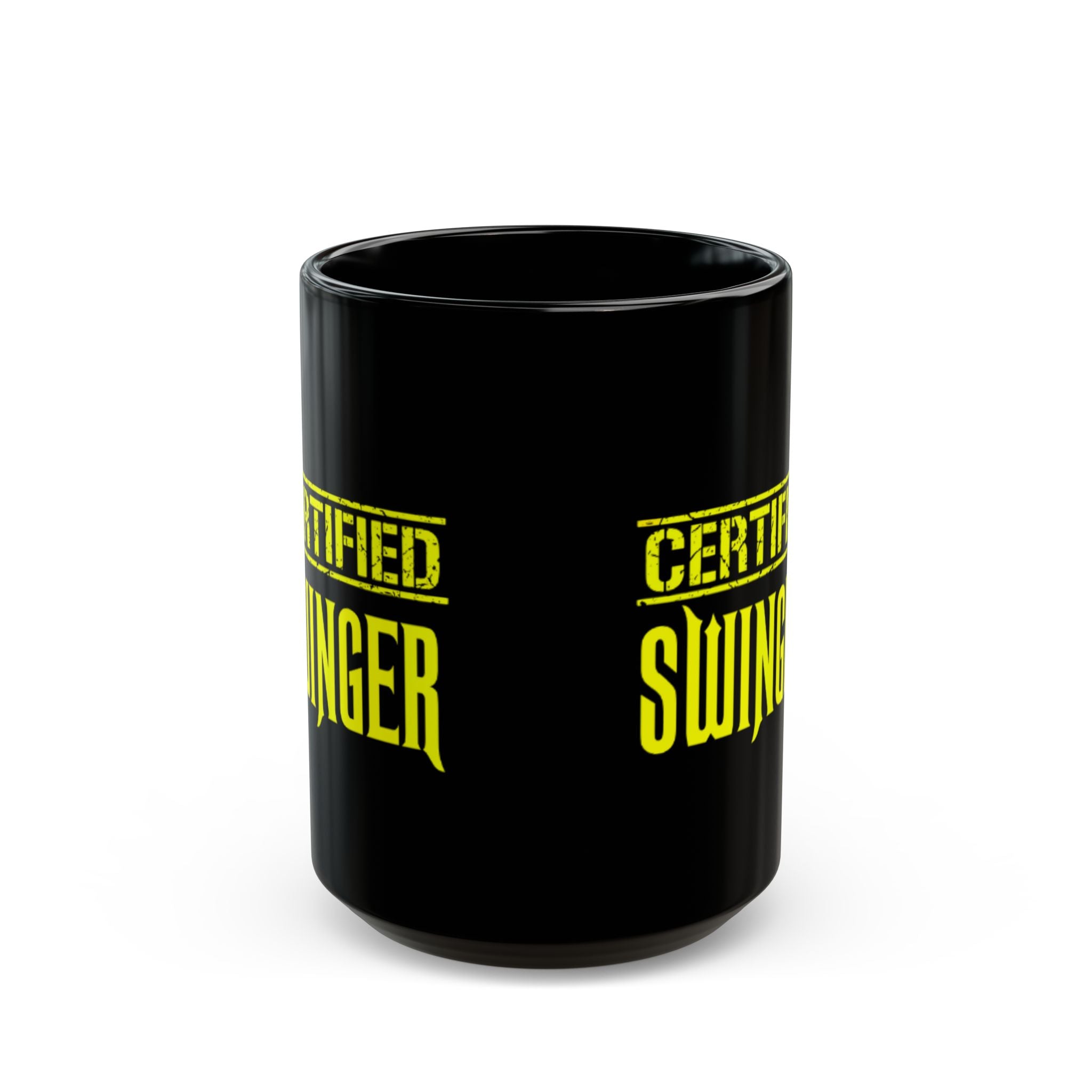 Certified Swinger Black Mug - Fun Gift for Swinger Lifestyle Enthusiasts