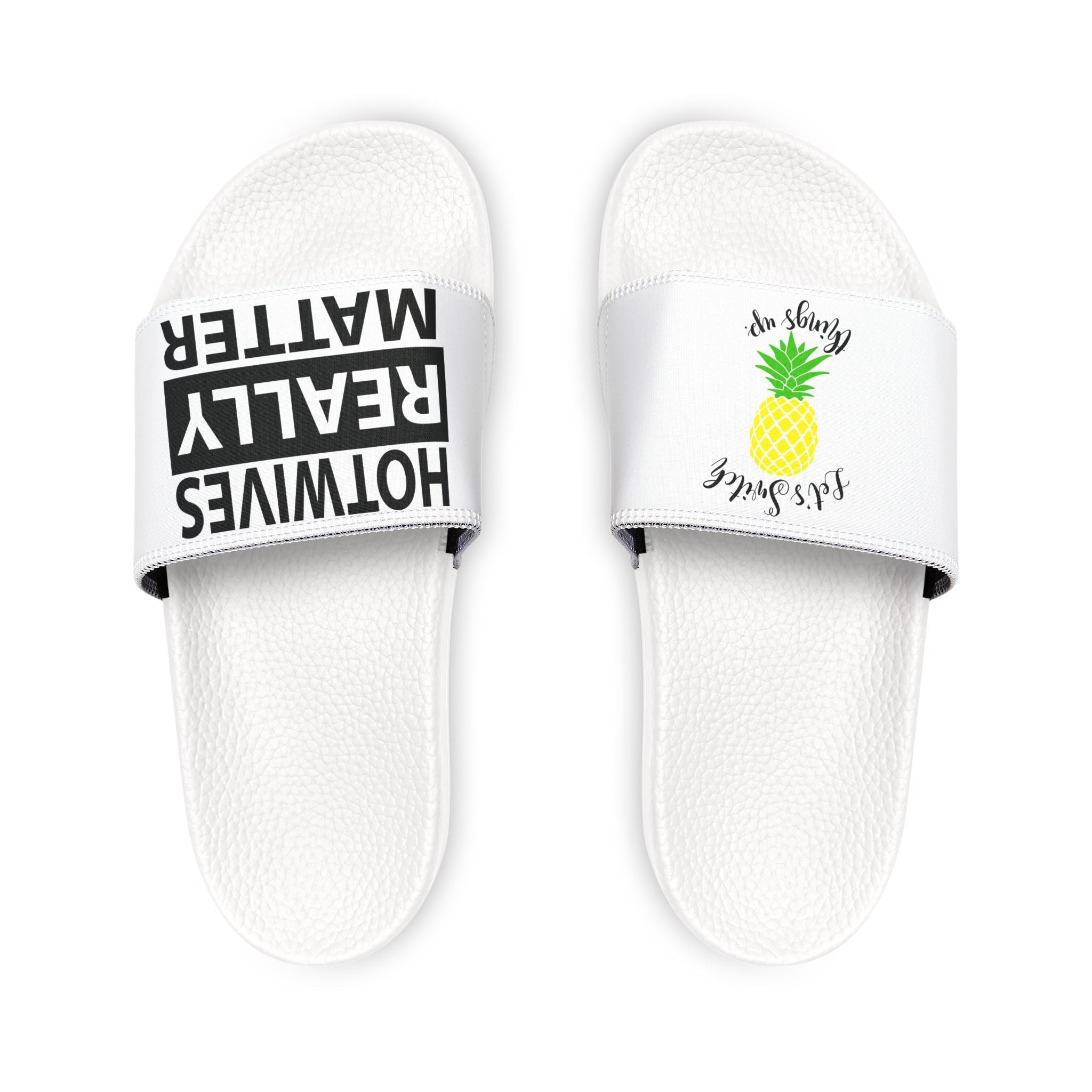 Pineapple Print Women's Slides - Fun Summer Sandals for Casual Outings