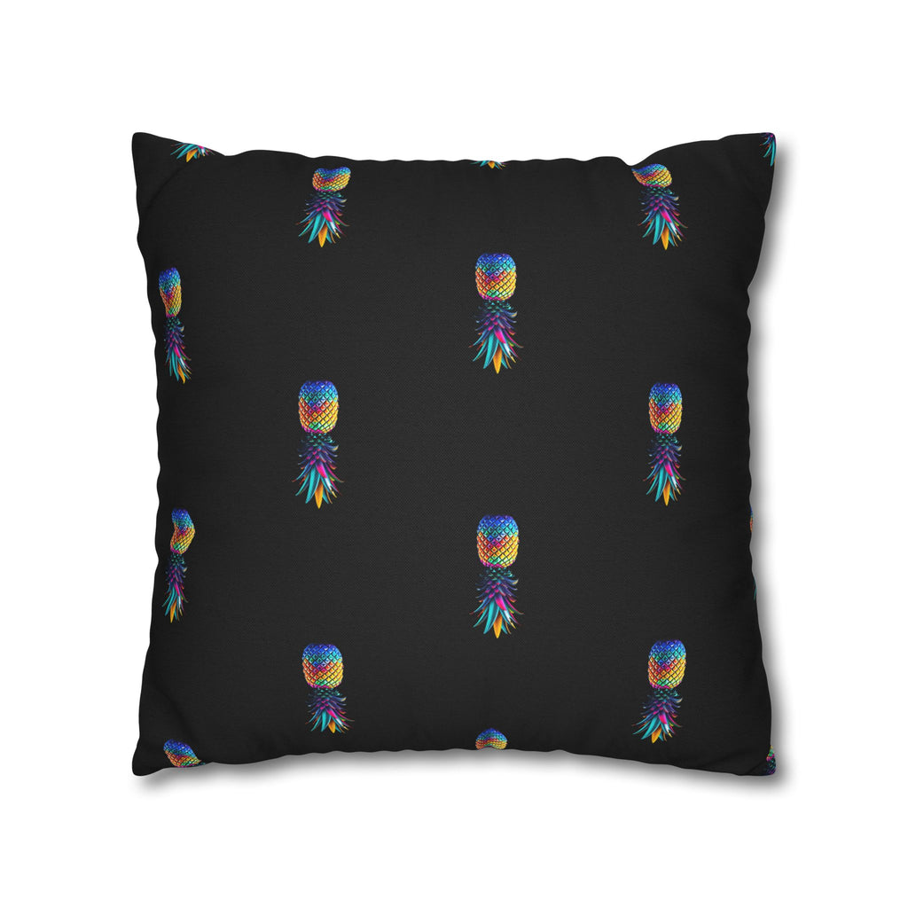 Spun Polyester Square Colorful Pineapple Pillowcase