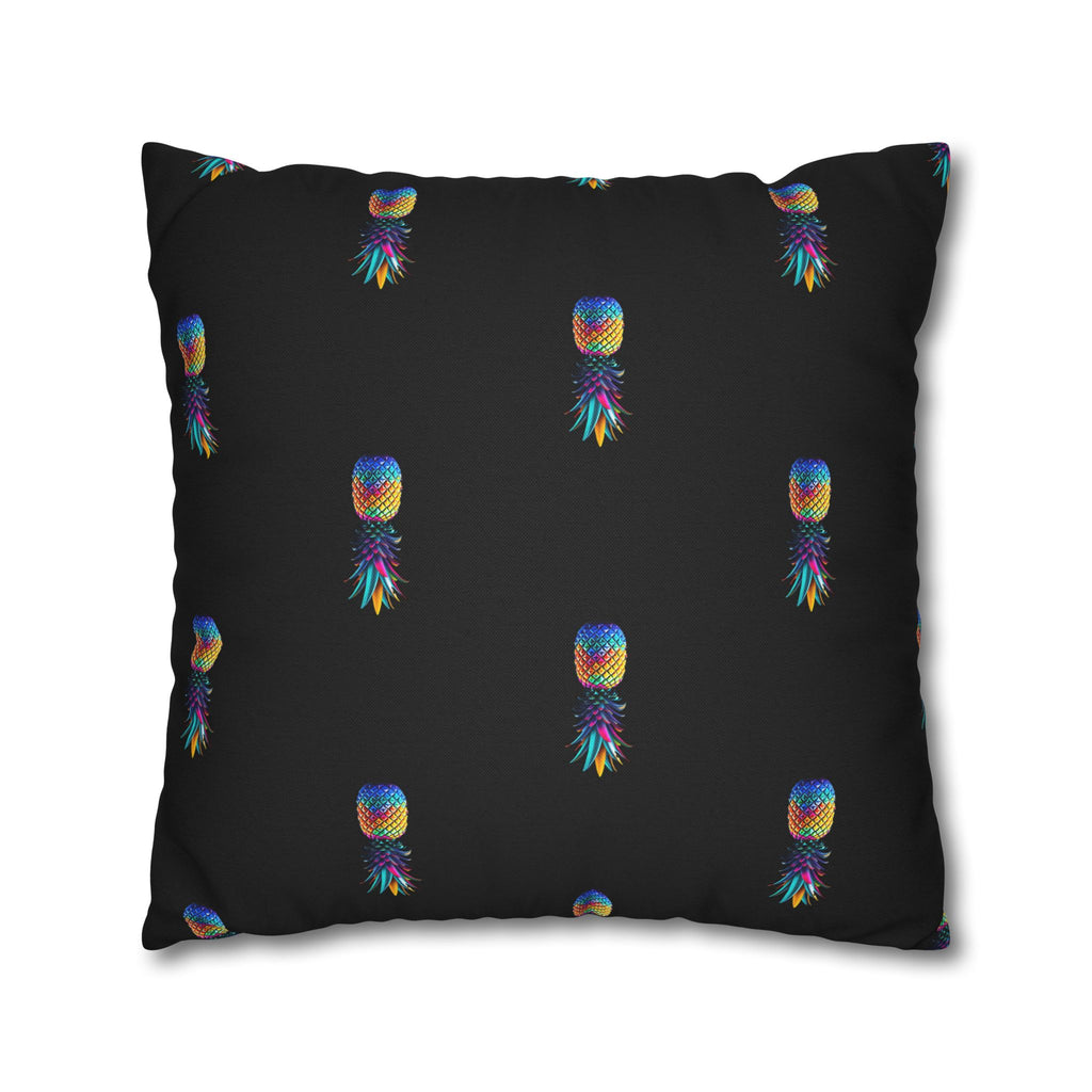 Spun Polyester Square Colorful Pineapple Pillowcase