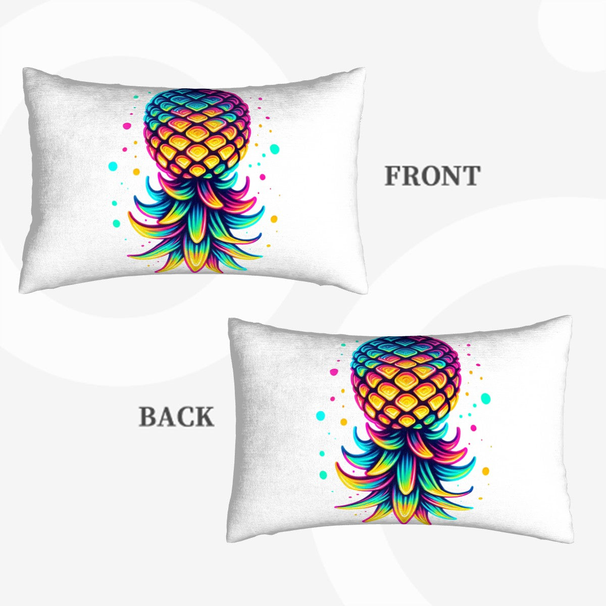 Colorful Upside-Down Pineapple Plush Throw Pillow Covers
