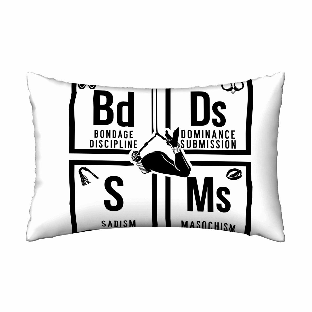 BDSM Satin Pillowcase with Hidden Zipper