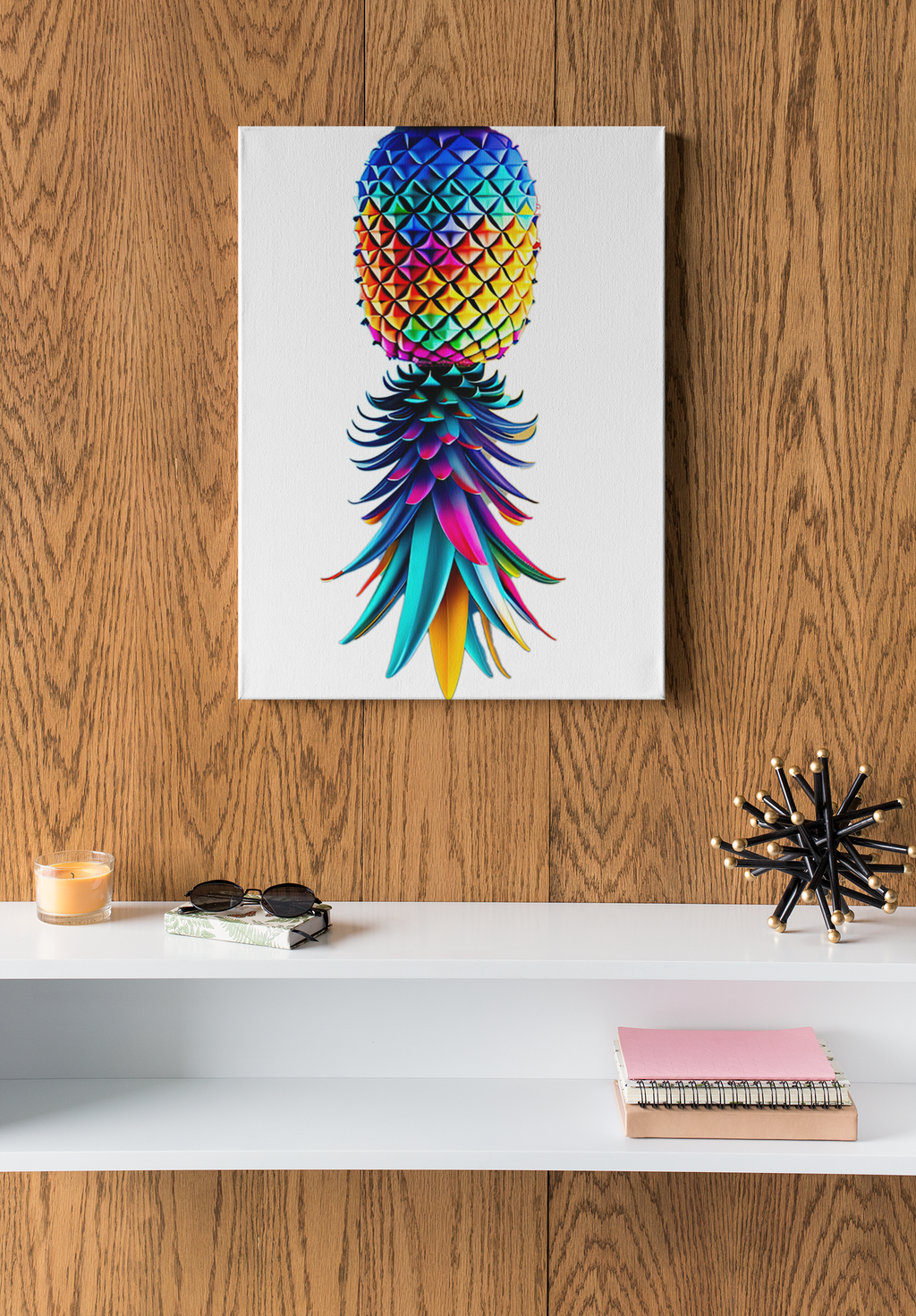 Canvas Print - Colorful Upside Down Pineapple