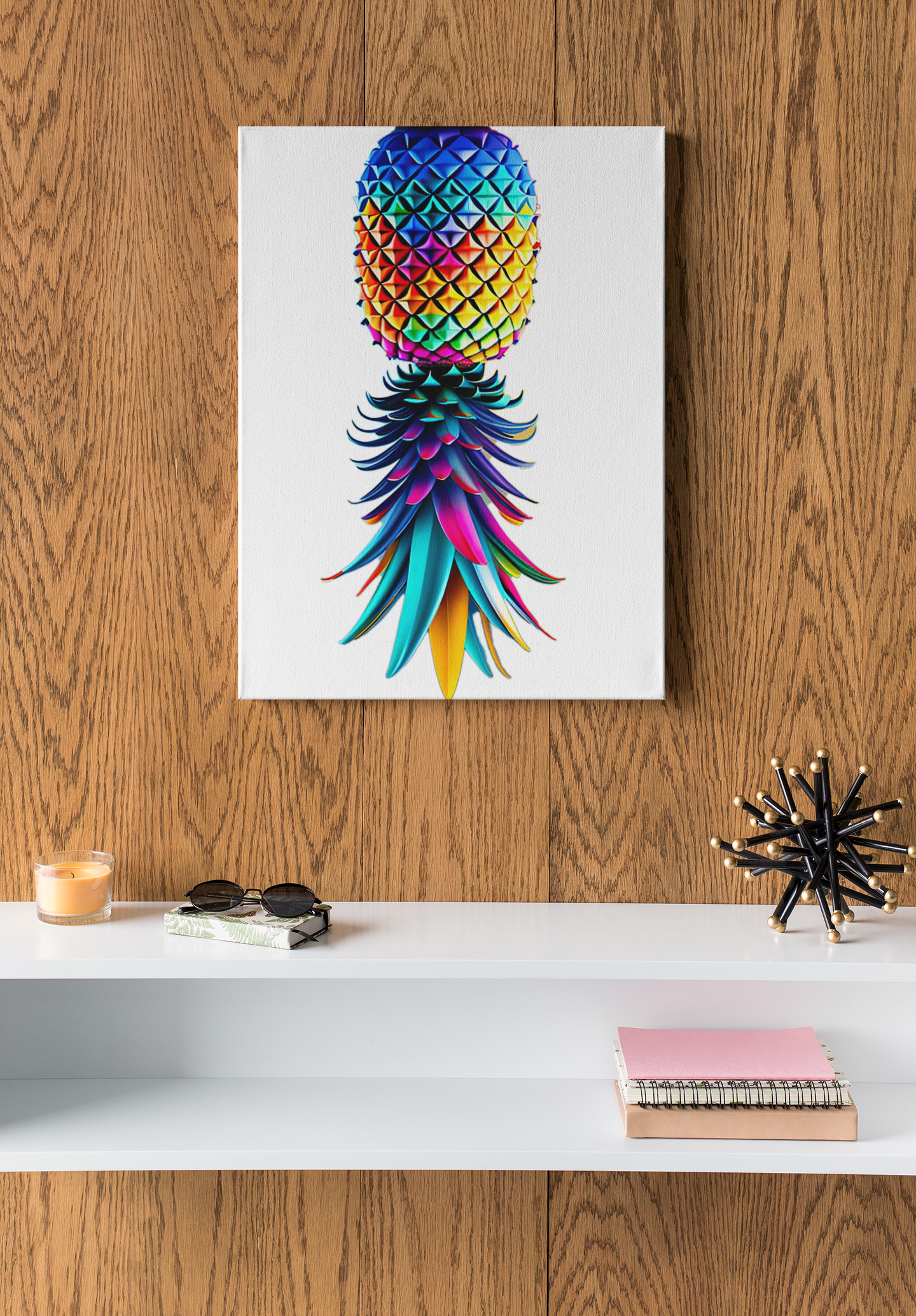 Canvas Print - Colorful Upside Down Pineapple