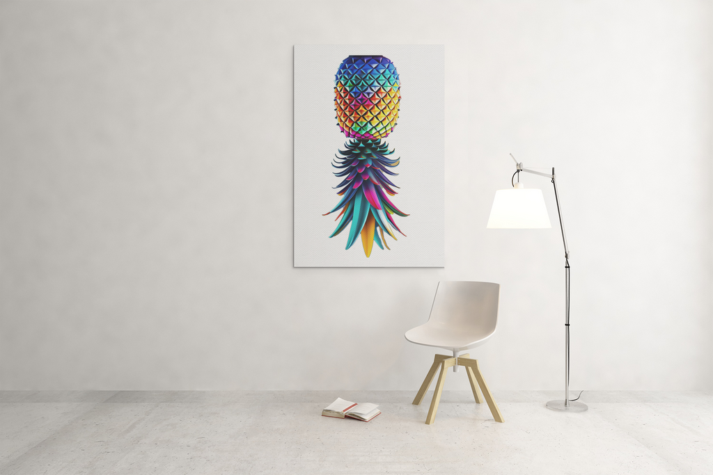 Canvas Print - Colorful Upside Down Pineapple