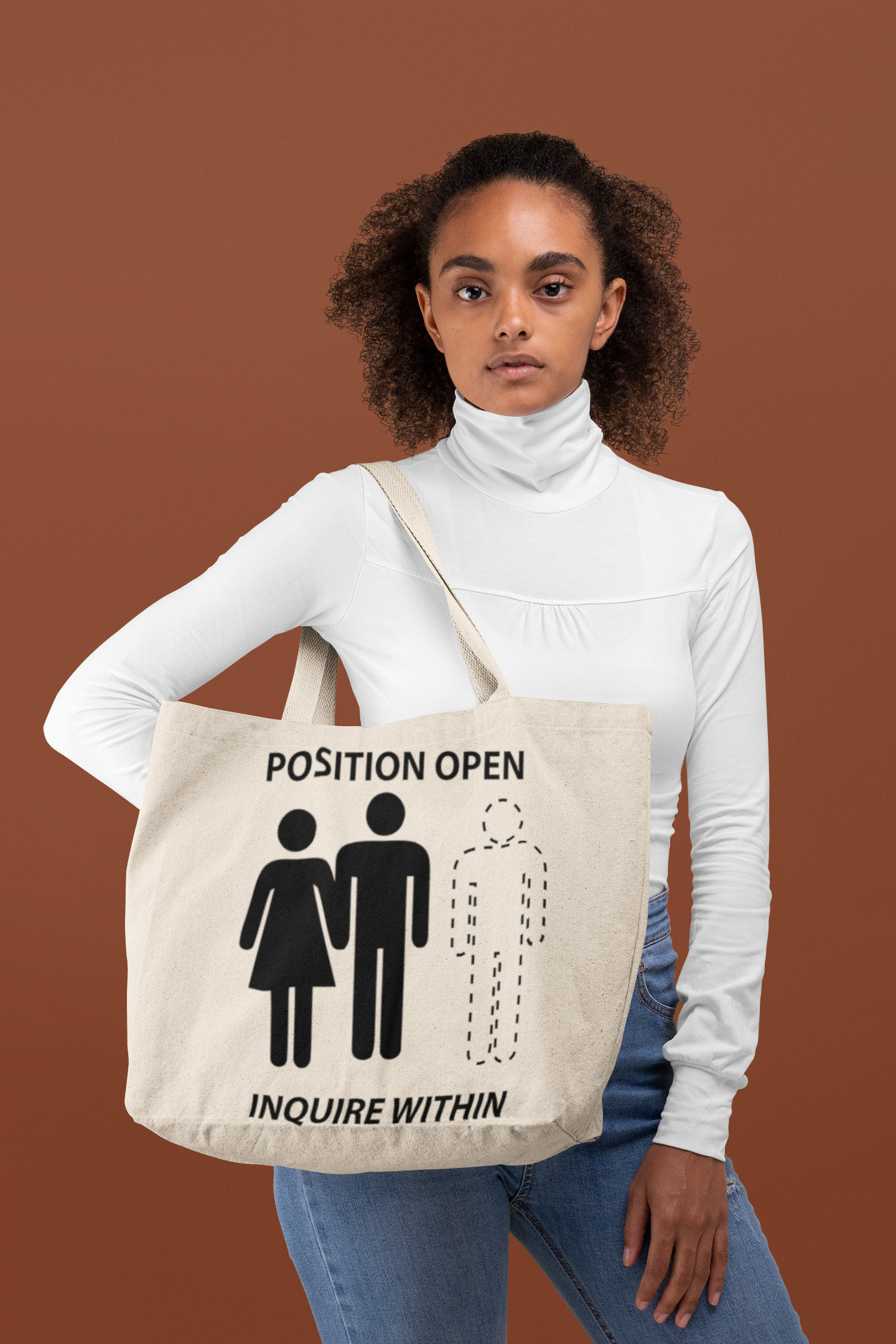 Weekender Bag Male Position Open Threesome - White