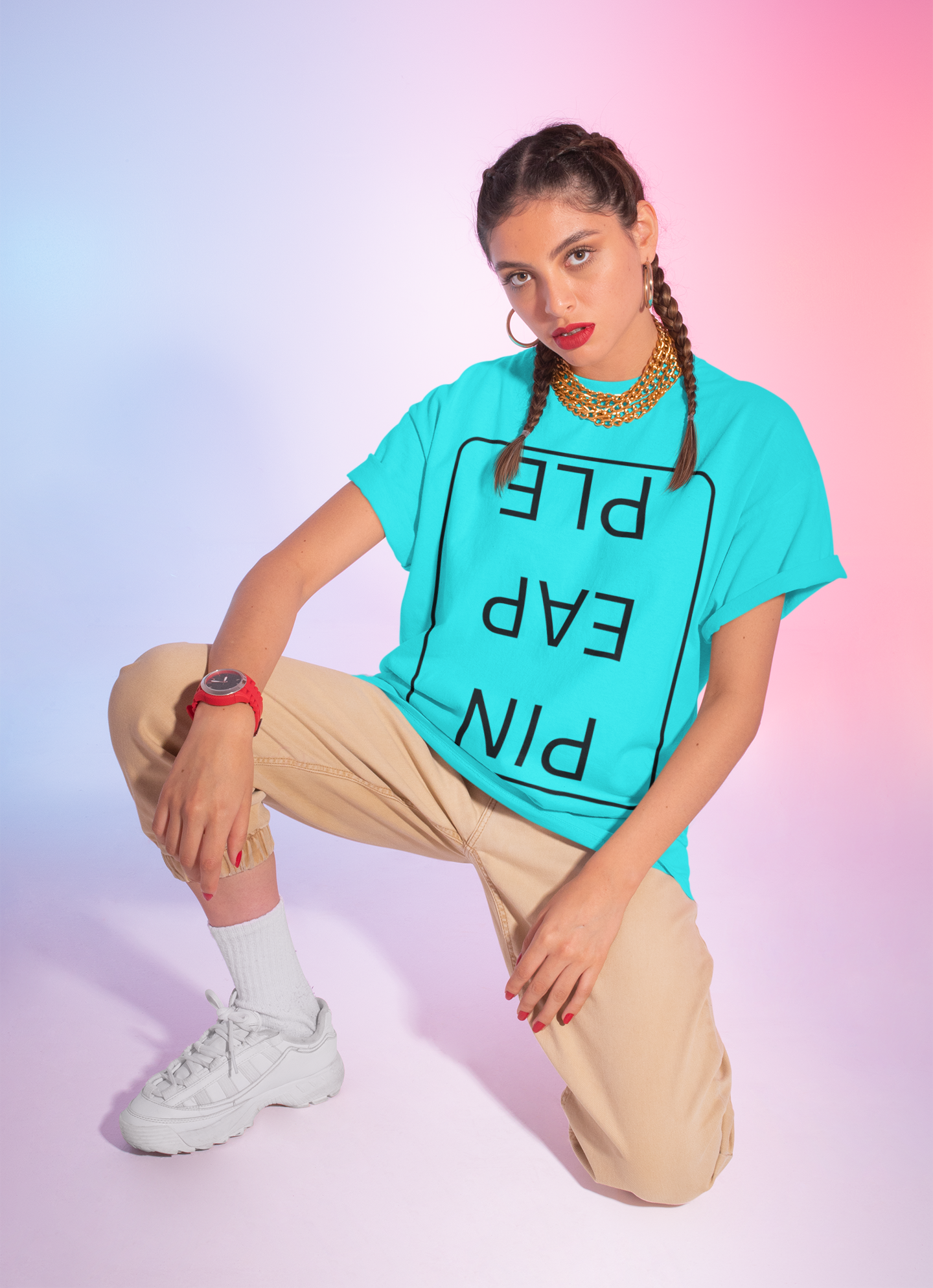 Funny Unisex Jersey Short Sleeve Tee - 'PIN EAP PLE' Design