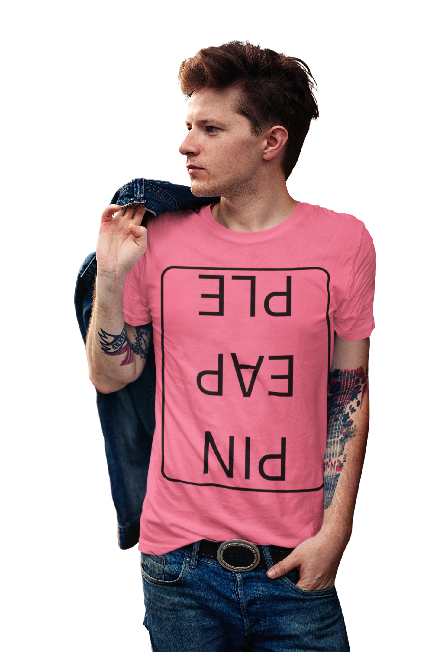 Funny Unisex Jersey Short Sleeve Tee - 'PIN EAP PLE' Design