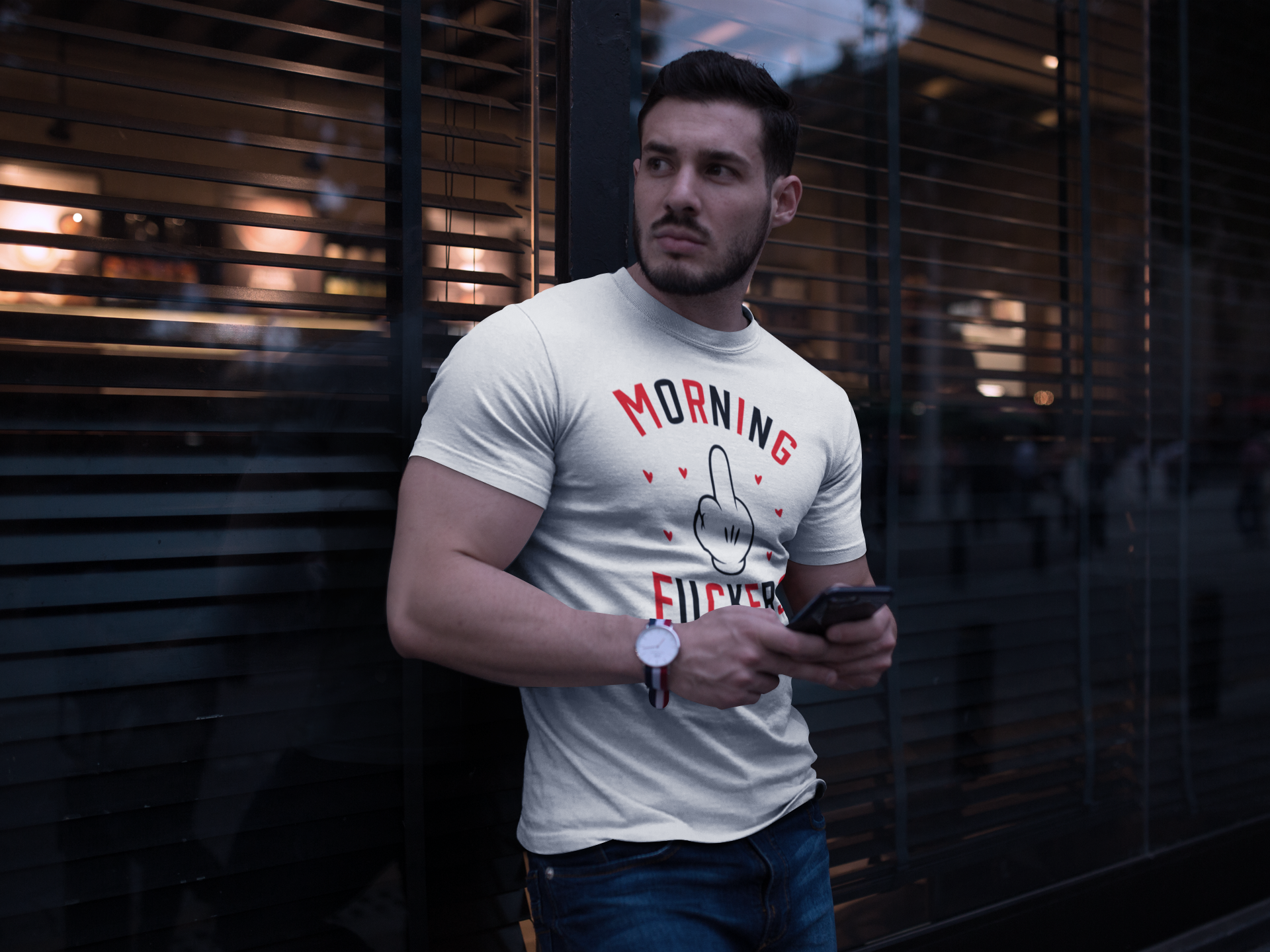 Funny Morning Graphic Tee - Unisex Jersey Short Sleeve Shirt