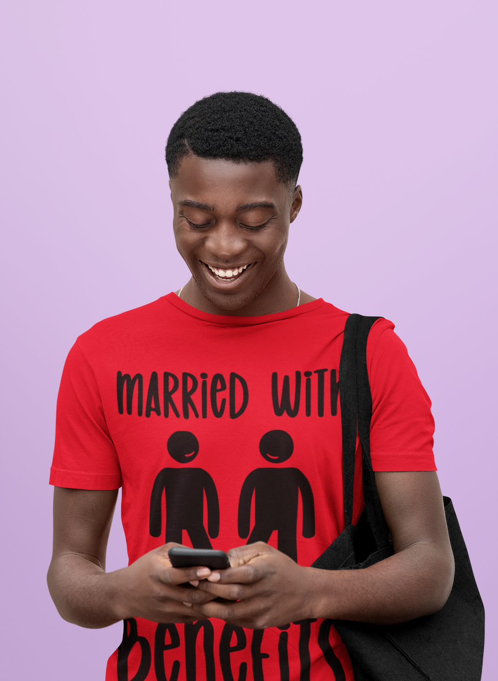 Funny 'Married with Benefits' Unisex Jersey Tee - Perfect for Couples & Anniversaries