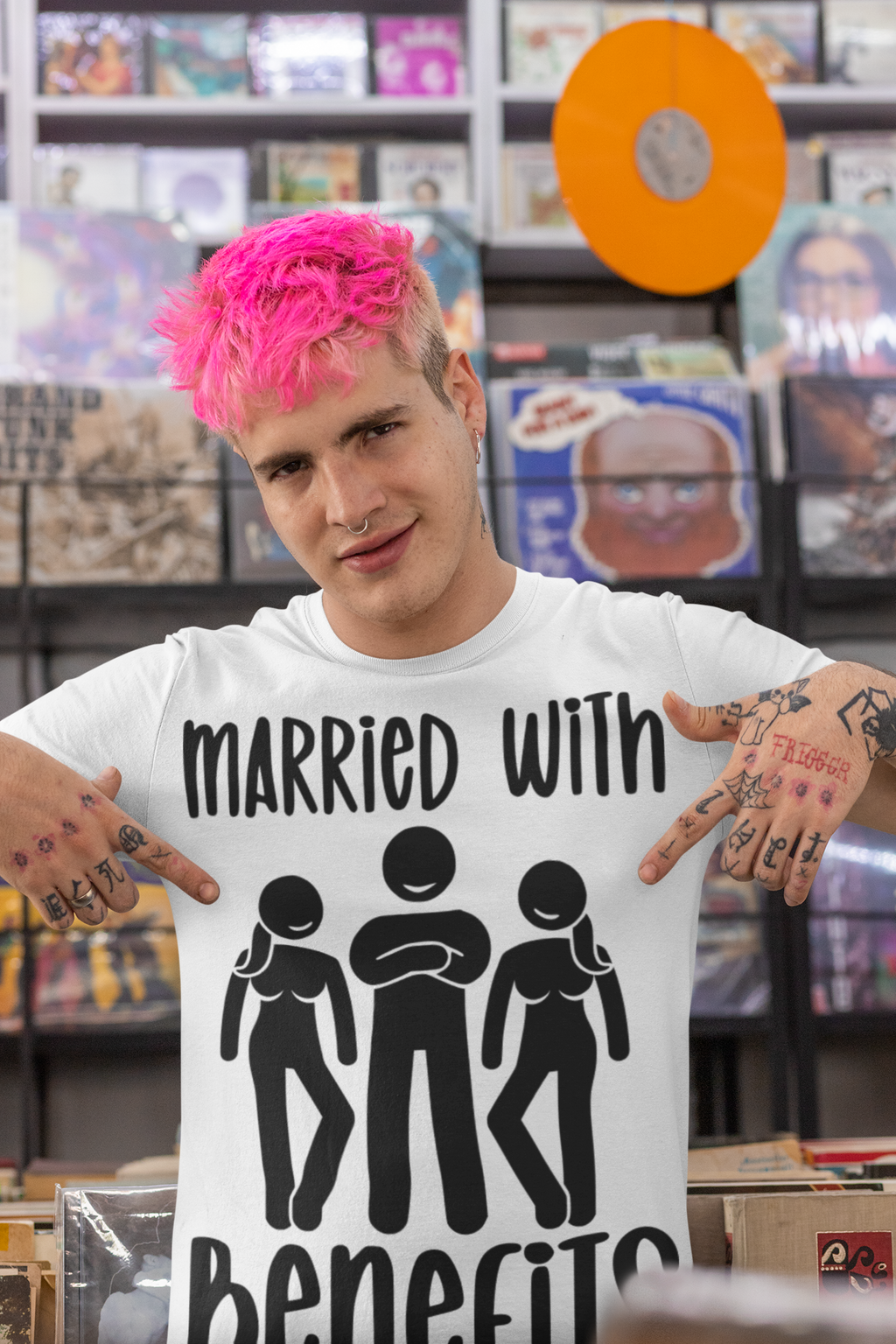 Funny Married with Benefits Unisex Tee - Casual Gift for Newlyweds