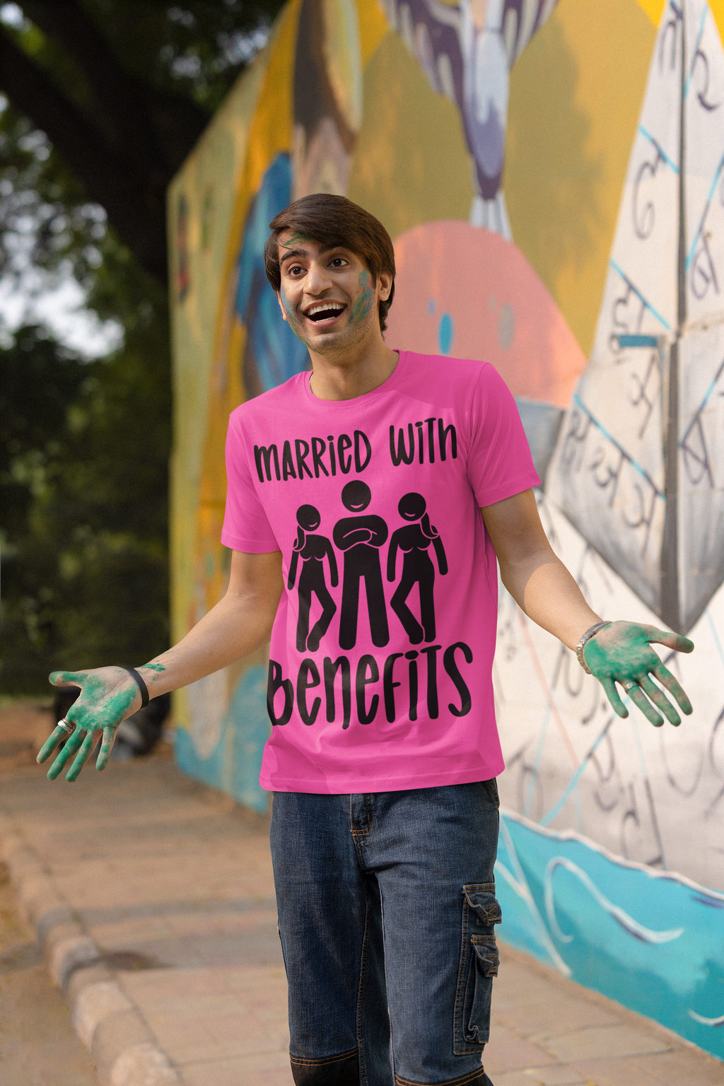Funny Married with Benefits Unisex Tee - Casual Gift for Newlyweds