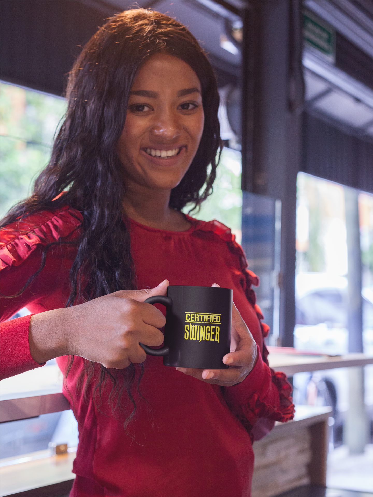 Certified Swinger Black Mug - Fun Gift for Swinger Lifestyle Enthusiasts