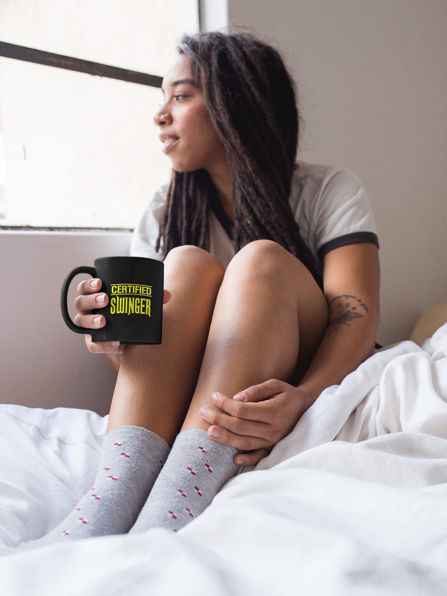 Certified Swinger Black Mug - Fun Gift for Swinger Lifestyle Enthusiasts