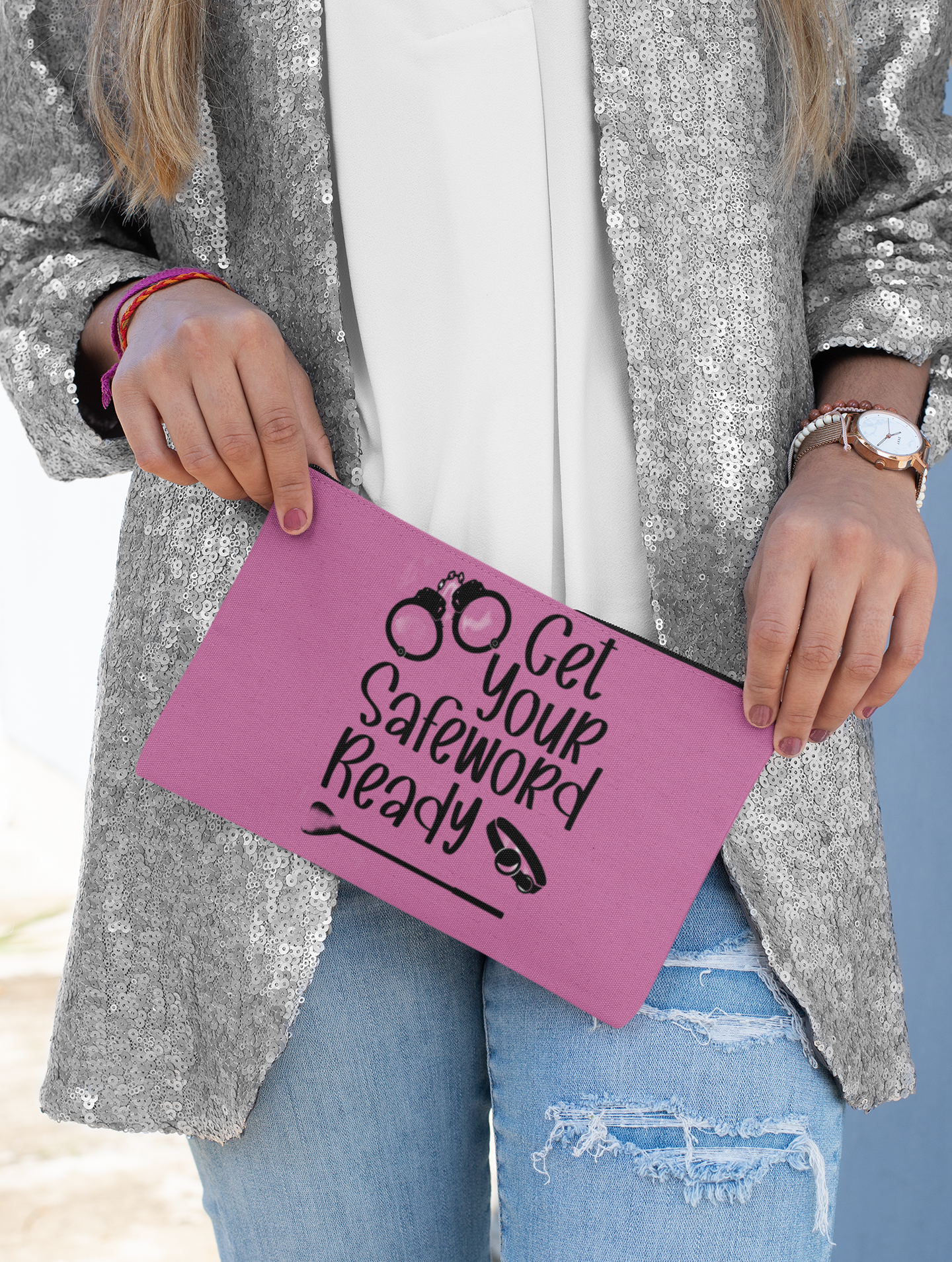 Get Your Safeword Ready Clutch Bag - Fun Accessory for BDSM Events and Parties