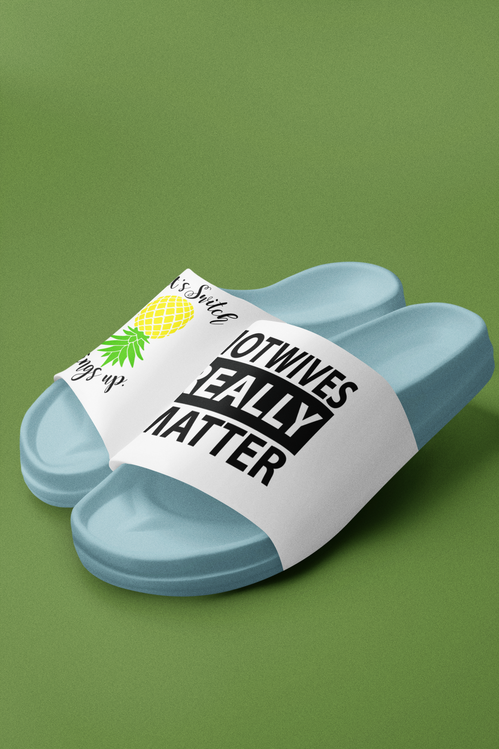 Pineapple Print Women's Slides - Fun Summer Sandals for Casual Outings