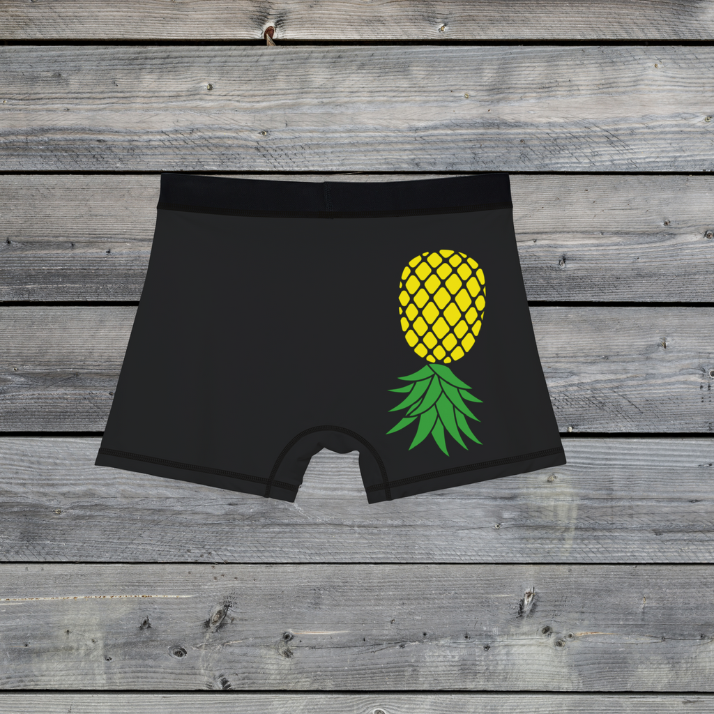 Fun Graphic Men's Boxers - 'Big Daddy' & Pineapple Design