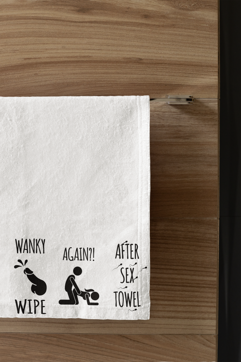 Funny Rally Towel for Couples - After Sex Wipe Towel (White)