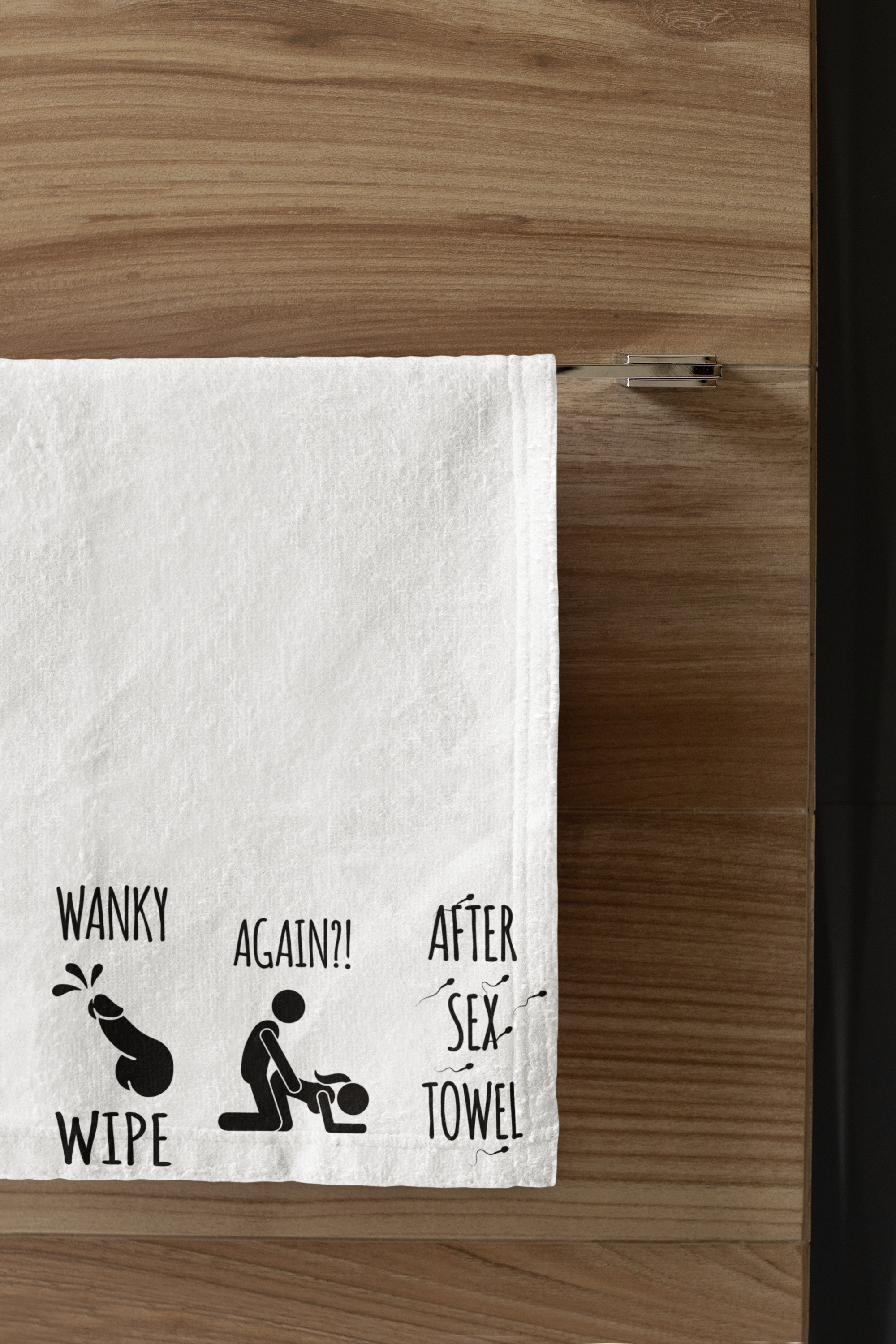 Funny Rally Towel for Couples - After Sex Wipe Towel (White)