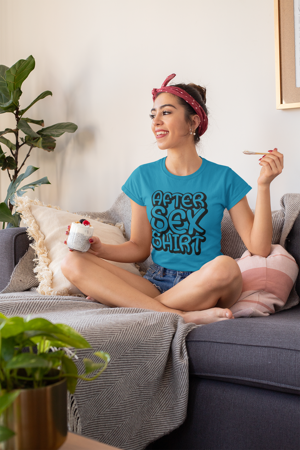 After Sex Unisex Softstyle T-Shirt - Fun Graphic Tee for Couples