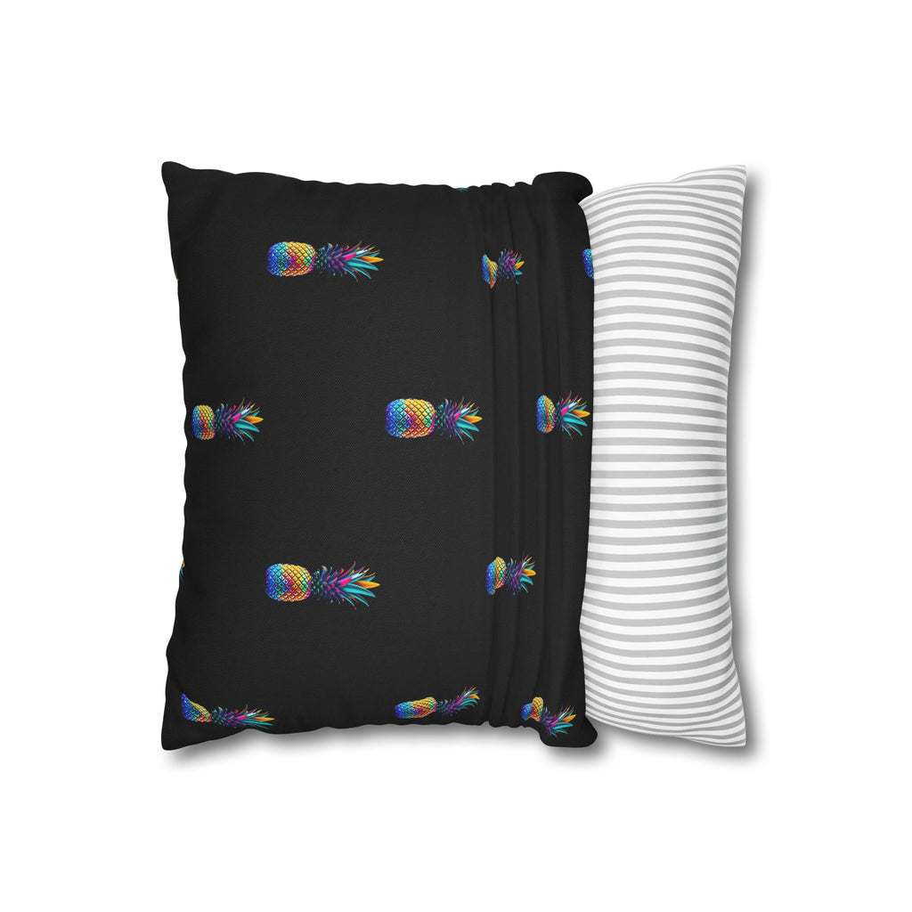 Spun Polyester Square Colorful Pineapple Pillowcase