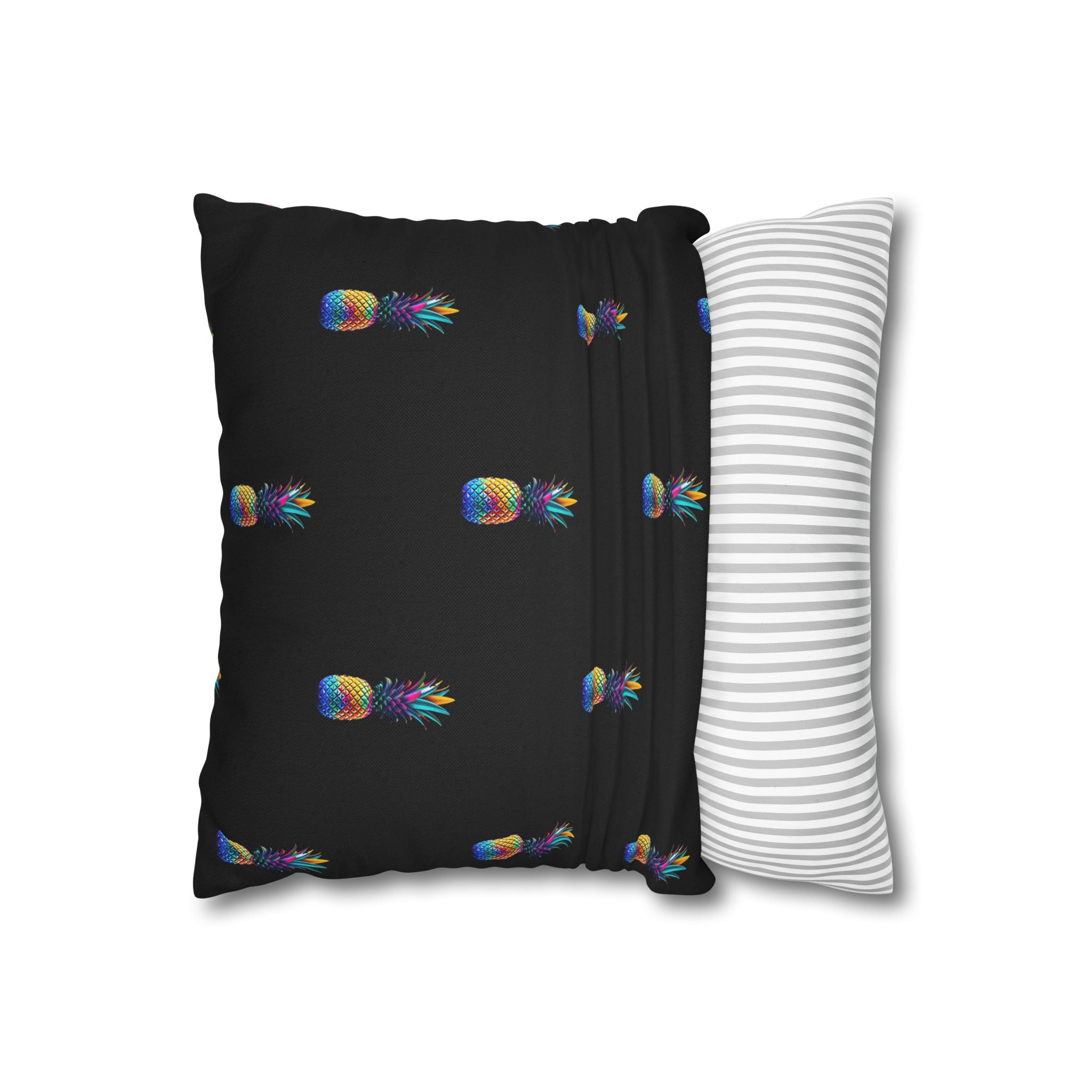 Spun Polyester Square Colorful Pineapple Pillowcase