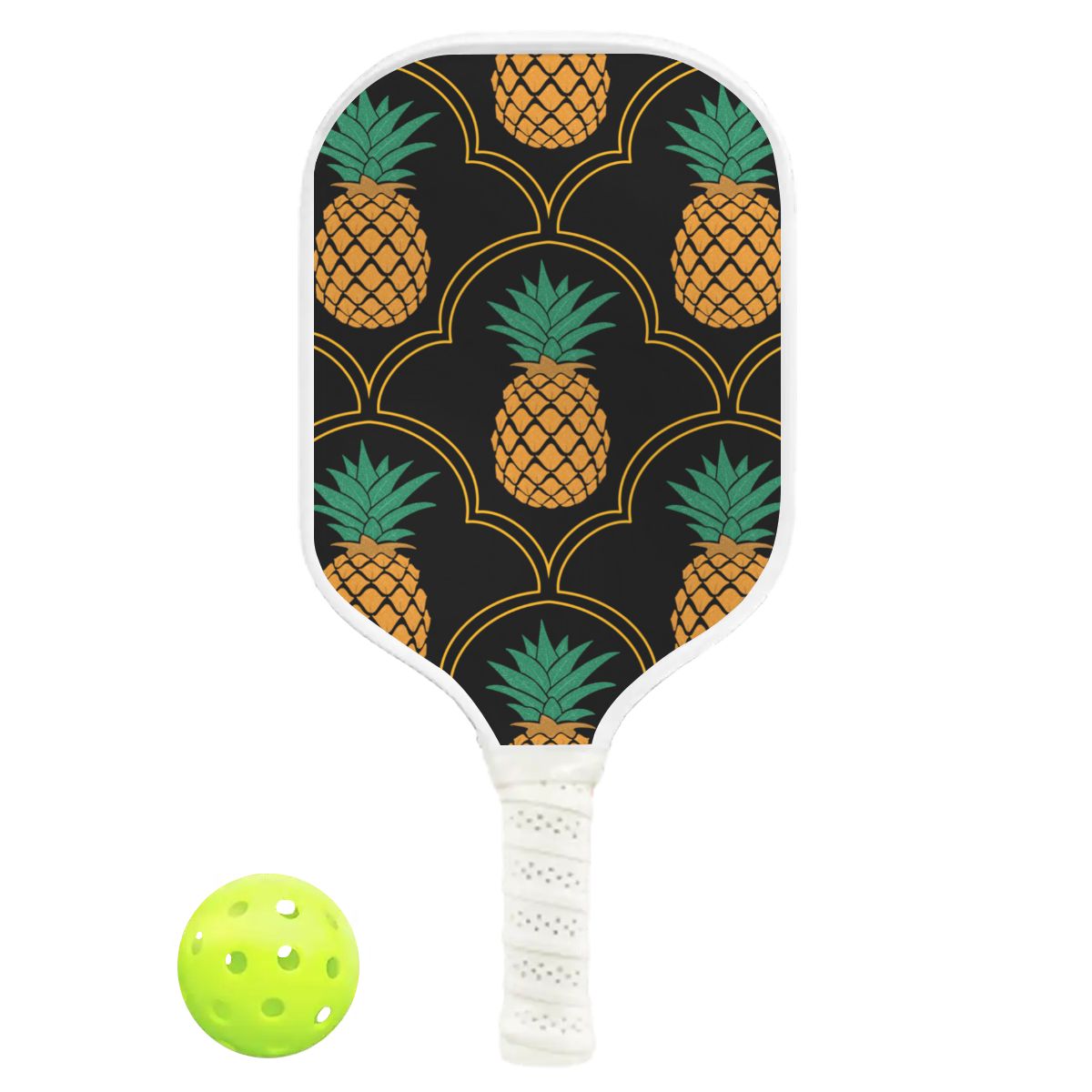 Fancy Upside-Down Pineapple Pickleball Paddle