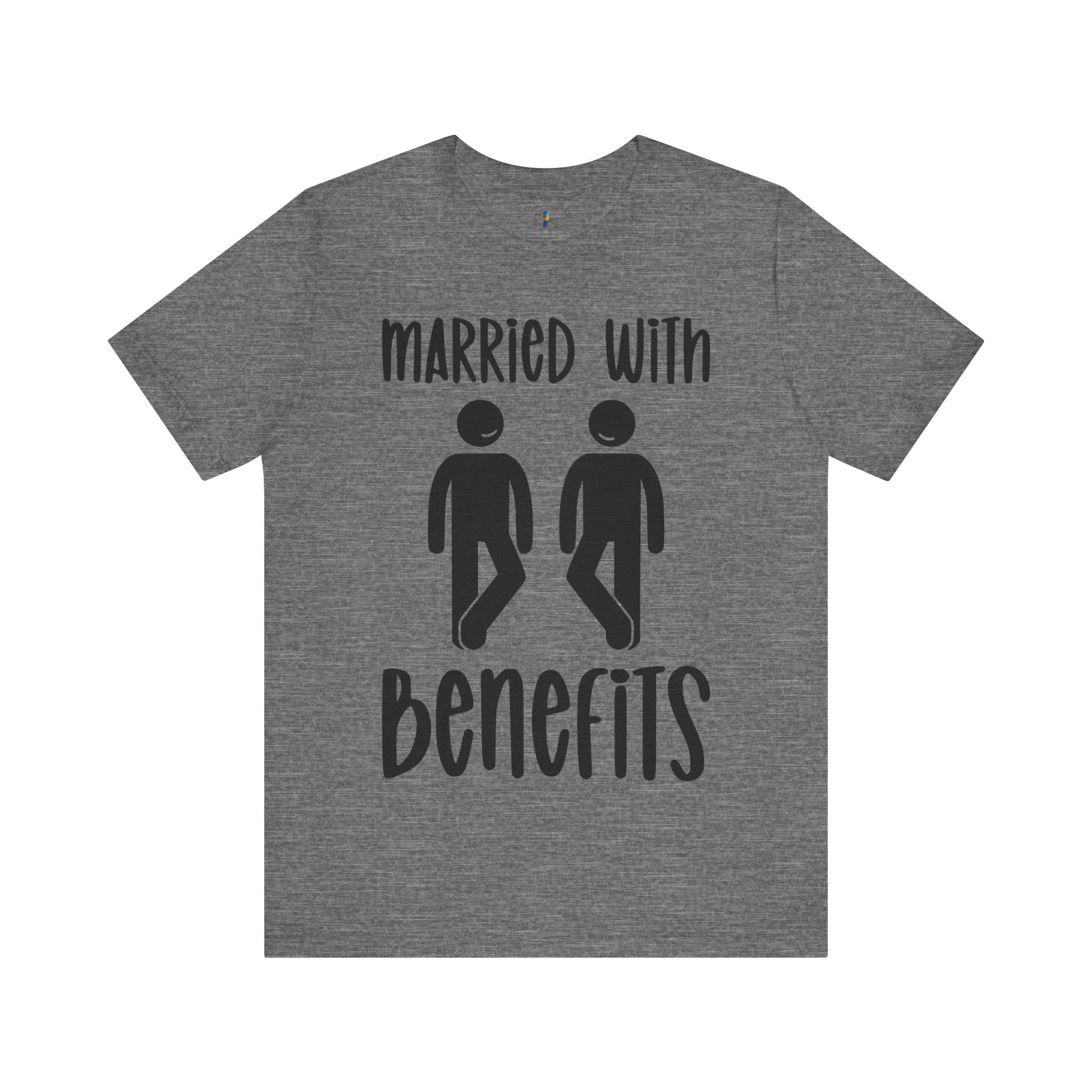 Funny 'Married with Benefits' Unisex Jersey Tee - Perfect for Couples & Anniversaries