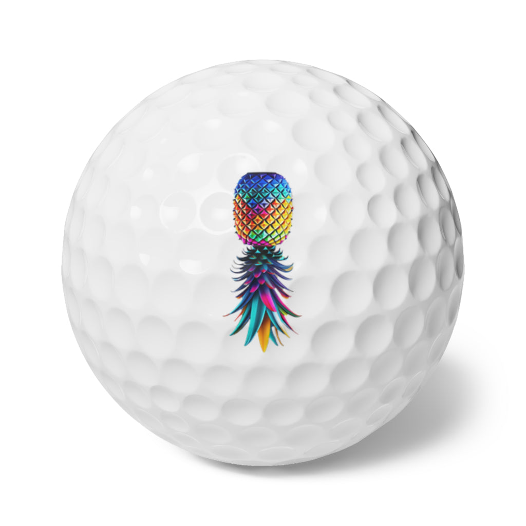Golf Balls, 6pcs Colorful Pineapple
