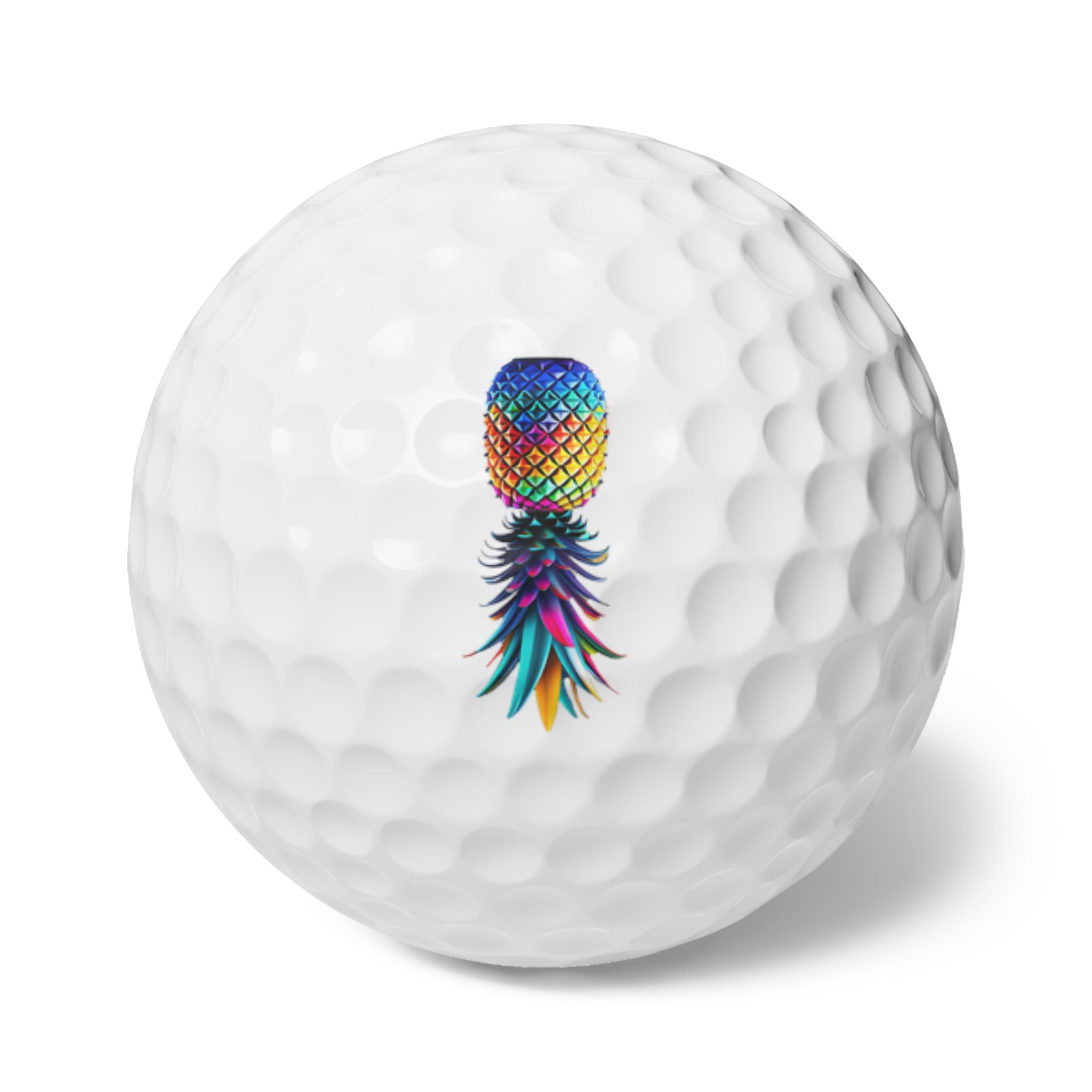 Golf Balls, 6pcs Colorful Pineapple