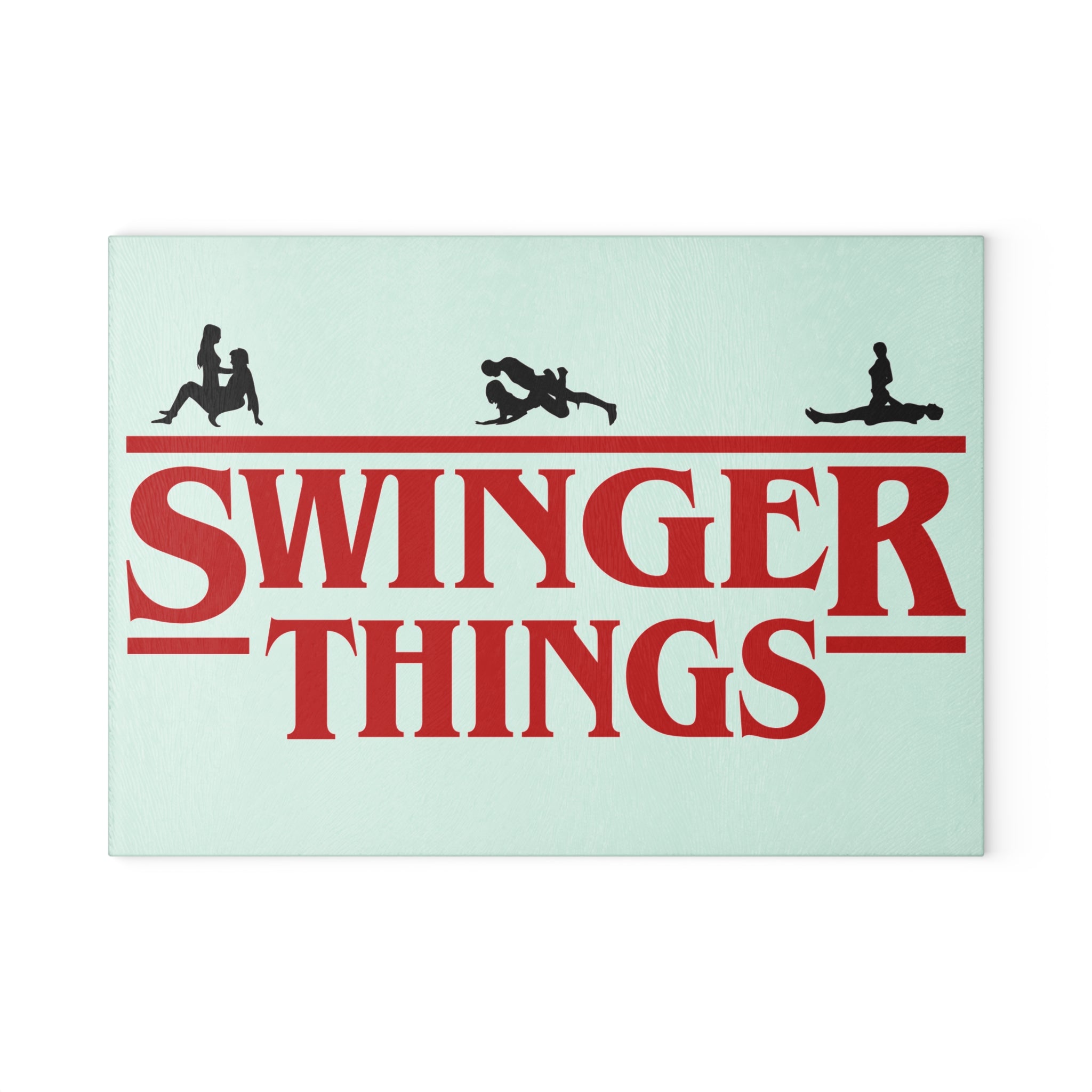 Funny Glass Cutting Board - 'Swinger Things' Kitchen Decor for Entertaining & Gifts