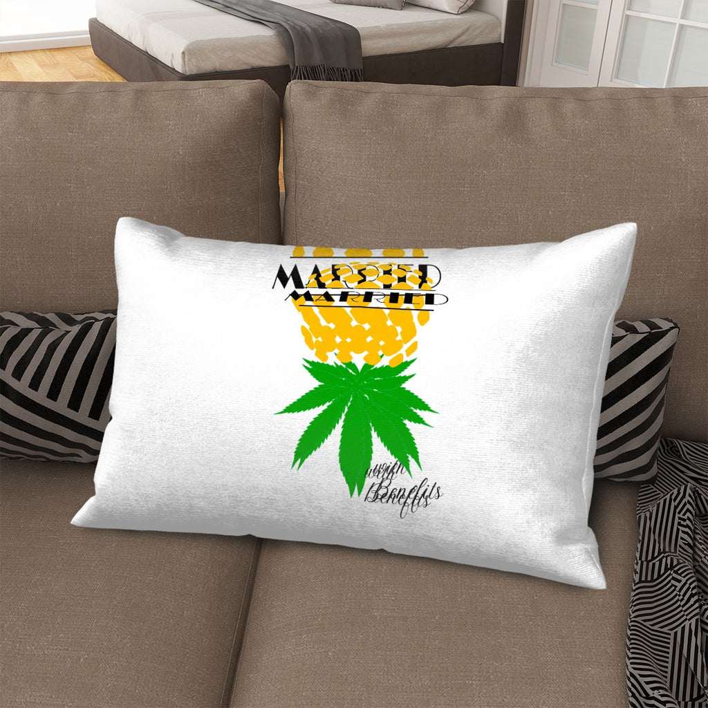 Married With Benefits Pineapple Plush Throw Pillow Covers