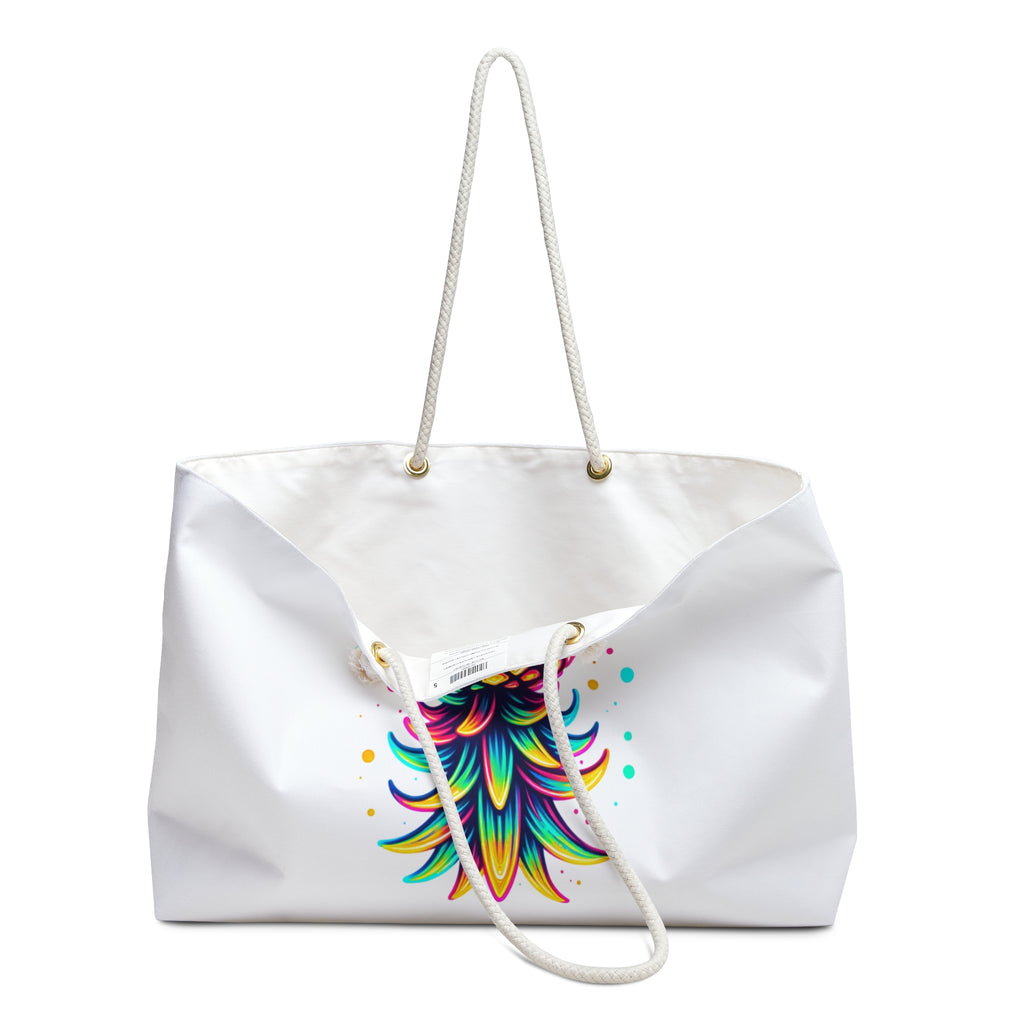 Vibrant Pineapple Weekender Bag for Travel & Leisure (White)