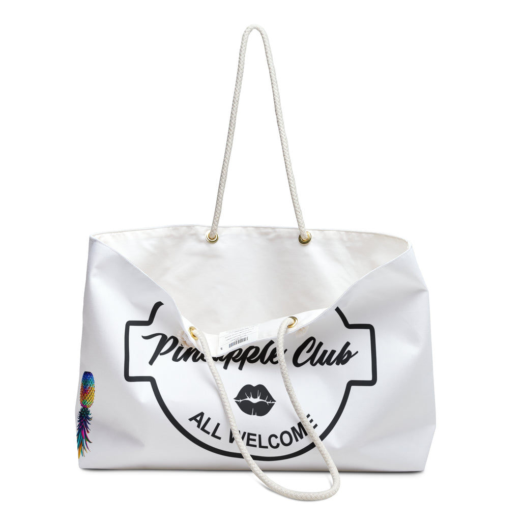 Pineapple Club Weekender Bag - Stylish Travel Tote for Adventurers with Technicolor Pineapple