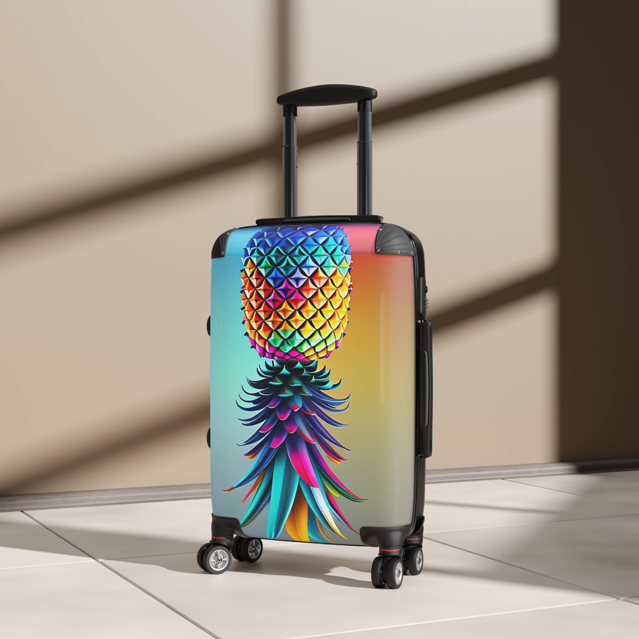 Colorful Pineapple Suitcase – Stylish Travel Luggage for Adventurers