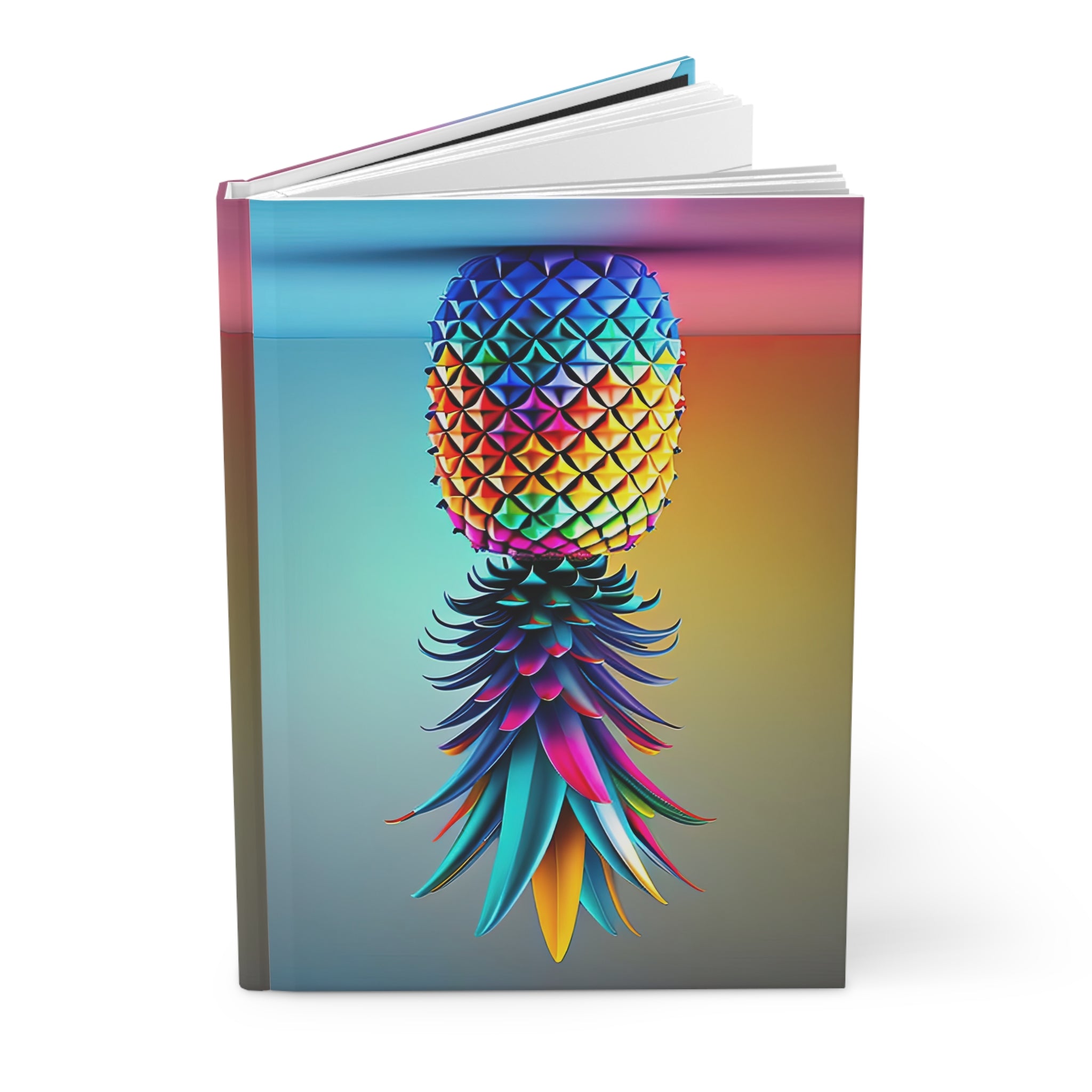 Vibrant Pineapple Hardcover Journal - Colorful Design for Creative Souls